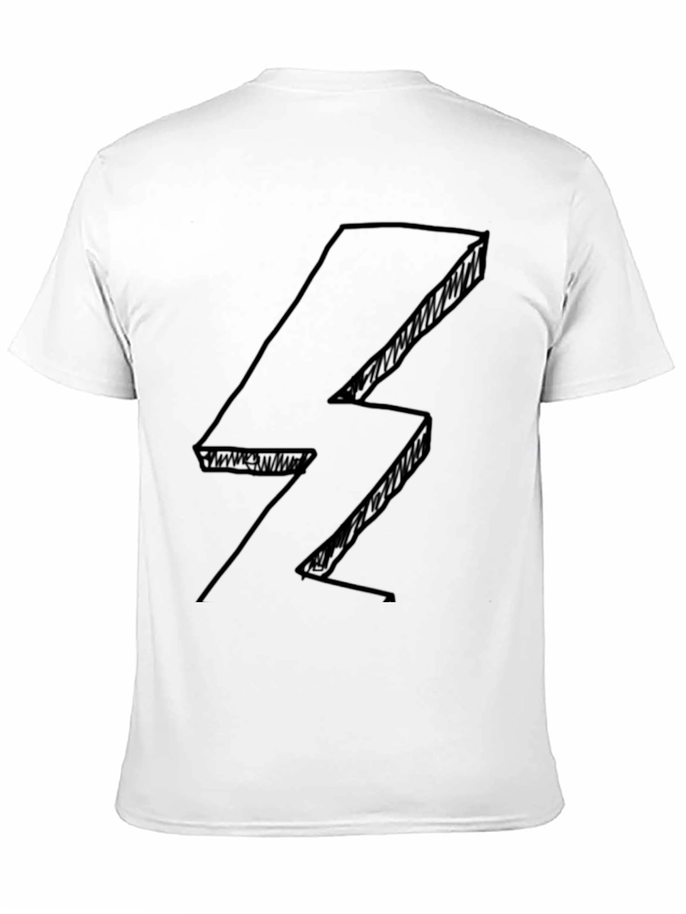 Abstract Lightning Bolt Black T-Shirt