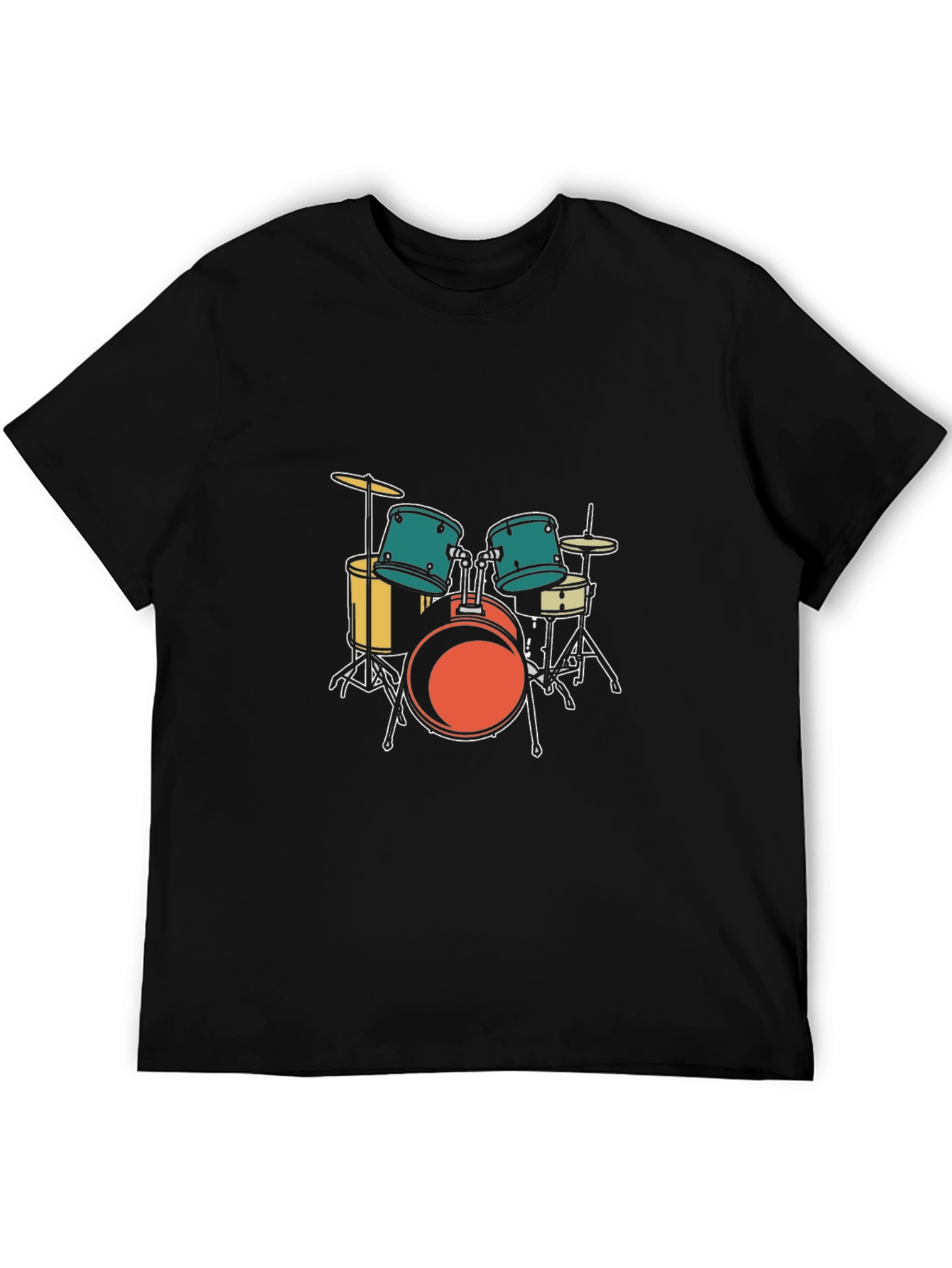 Drum Set Graphic Tee - Musician Style