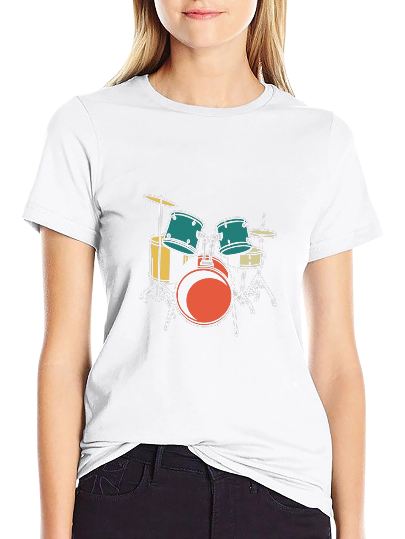 Drum Set Graphic Tee - Musician Style