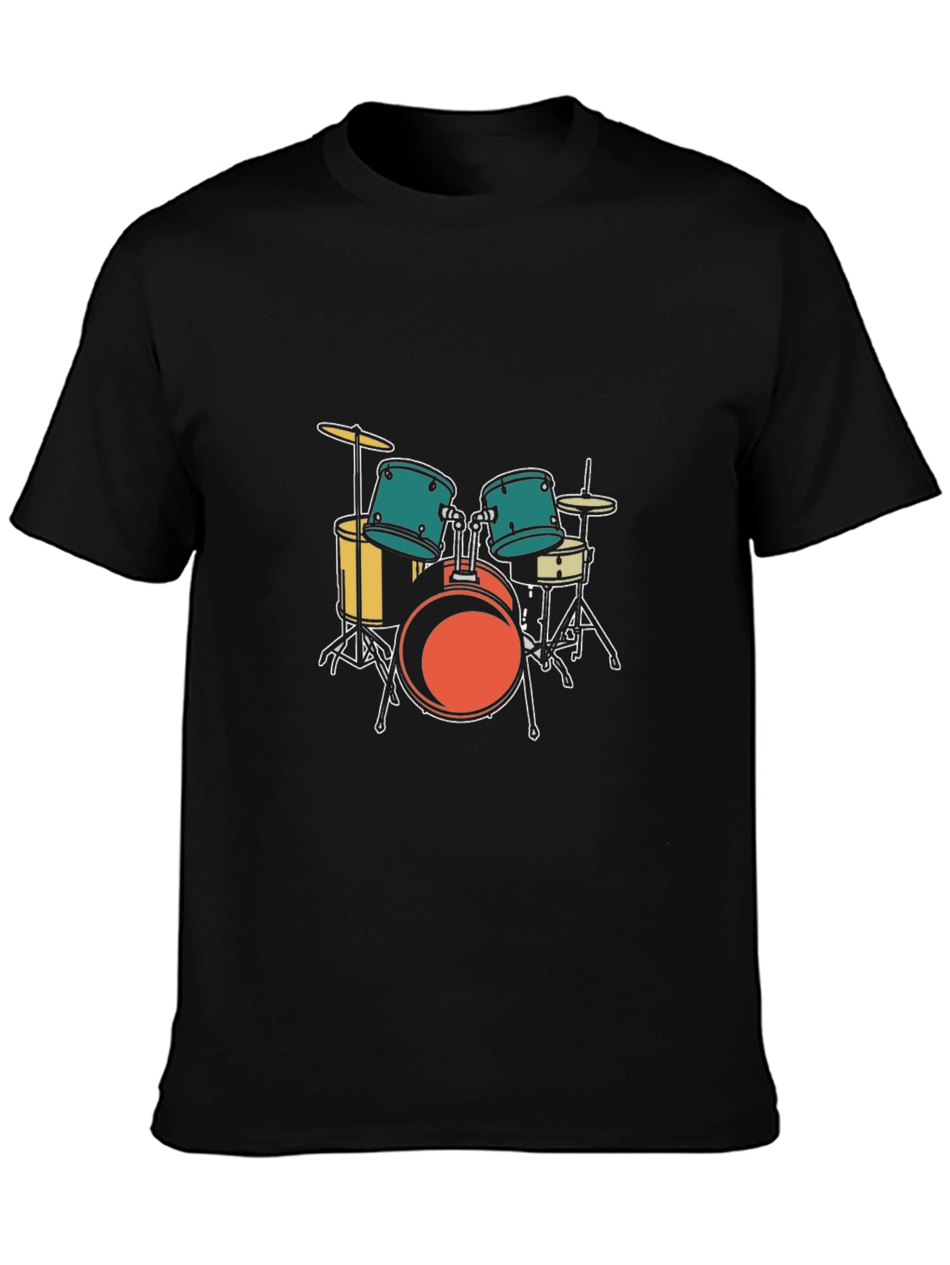 Drum Set Graphic Tee - Musician Style