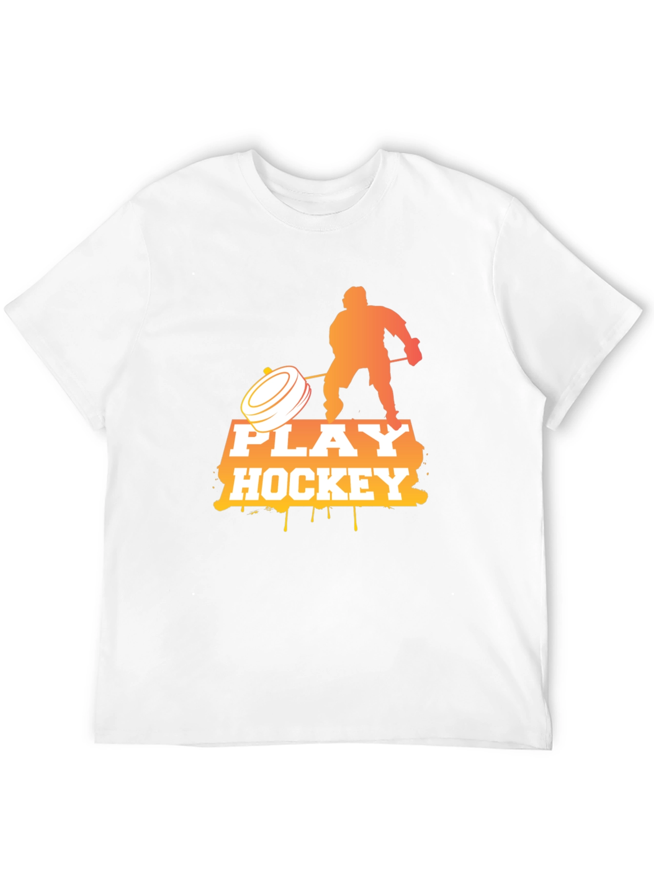 Play Hockey Graphic Tee - Cool Black T-Shirt