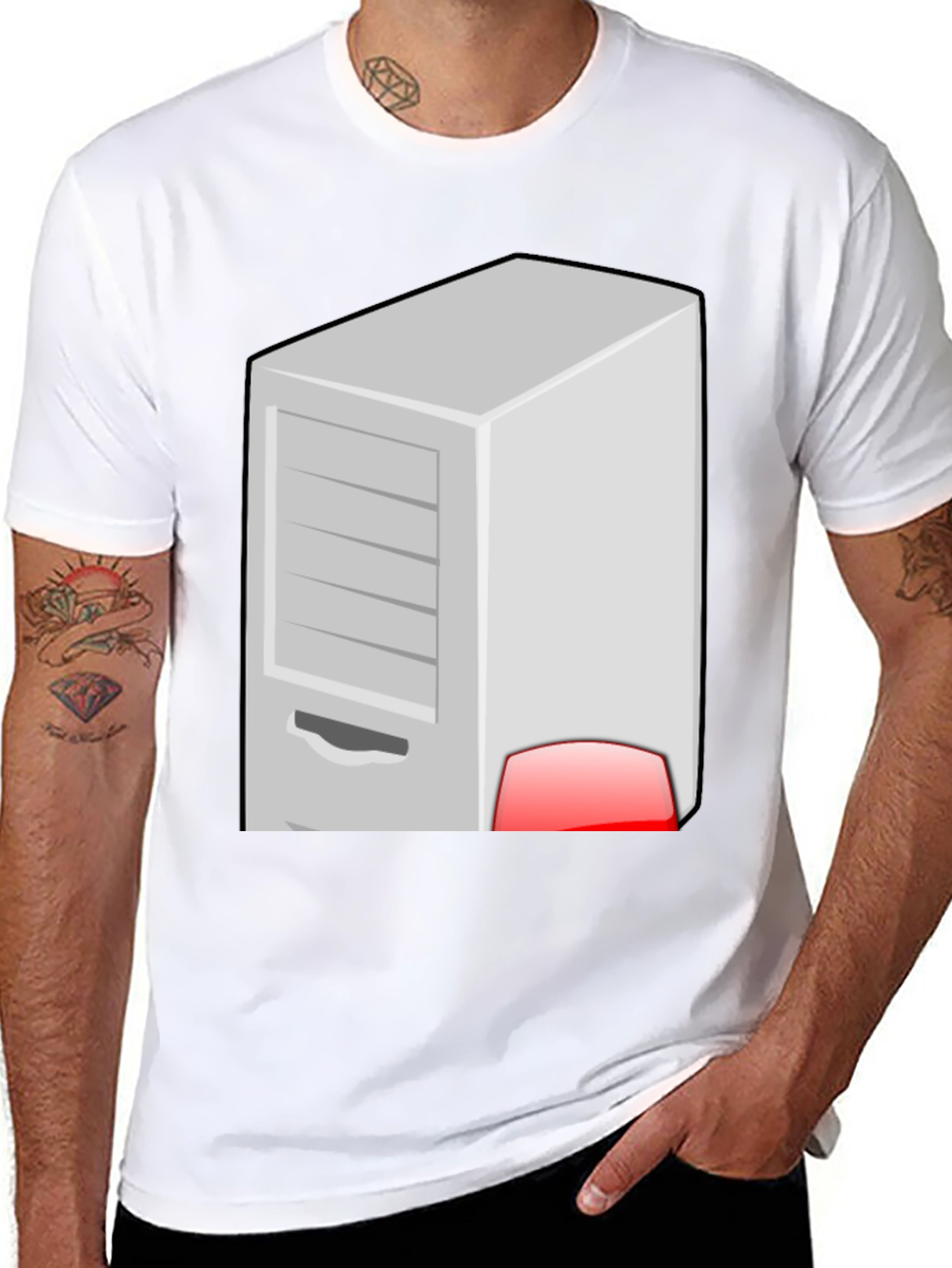 Server Rack Graphic T-Shirt - Geek Chic Style
