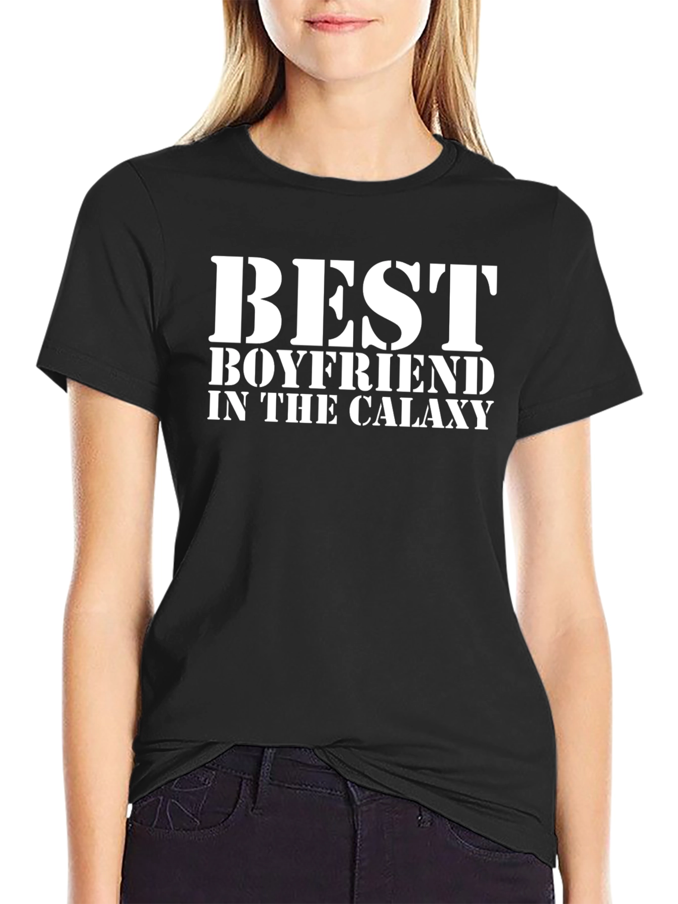 Best Boyfriend in the Galaxy Black T-Shirt