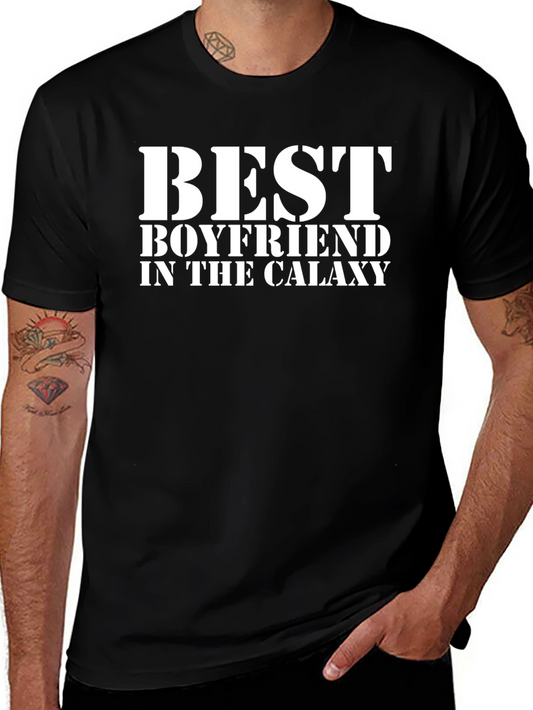 Best Boyfriend in the Galaxy Black T-Shirt