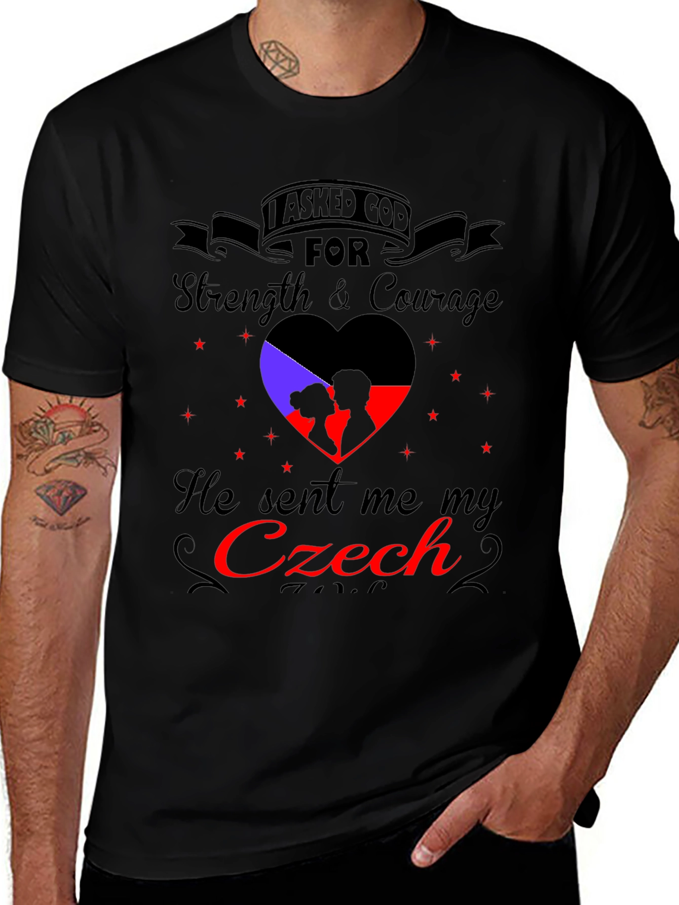 Czech Love T-Shirt - Strength & Courage