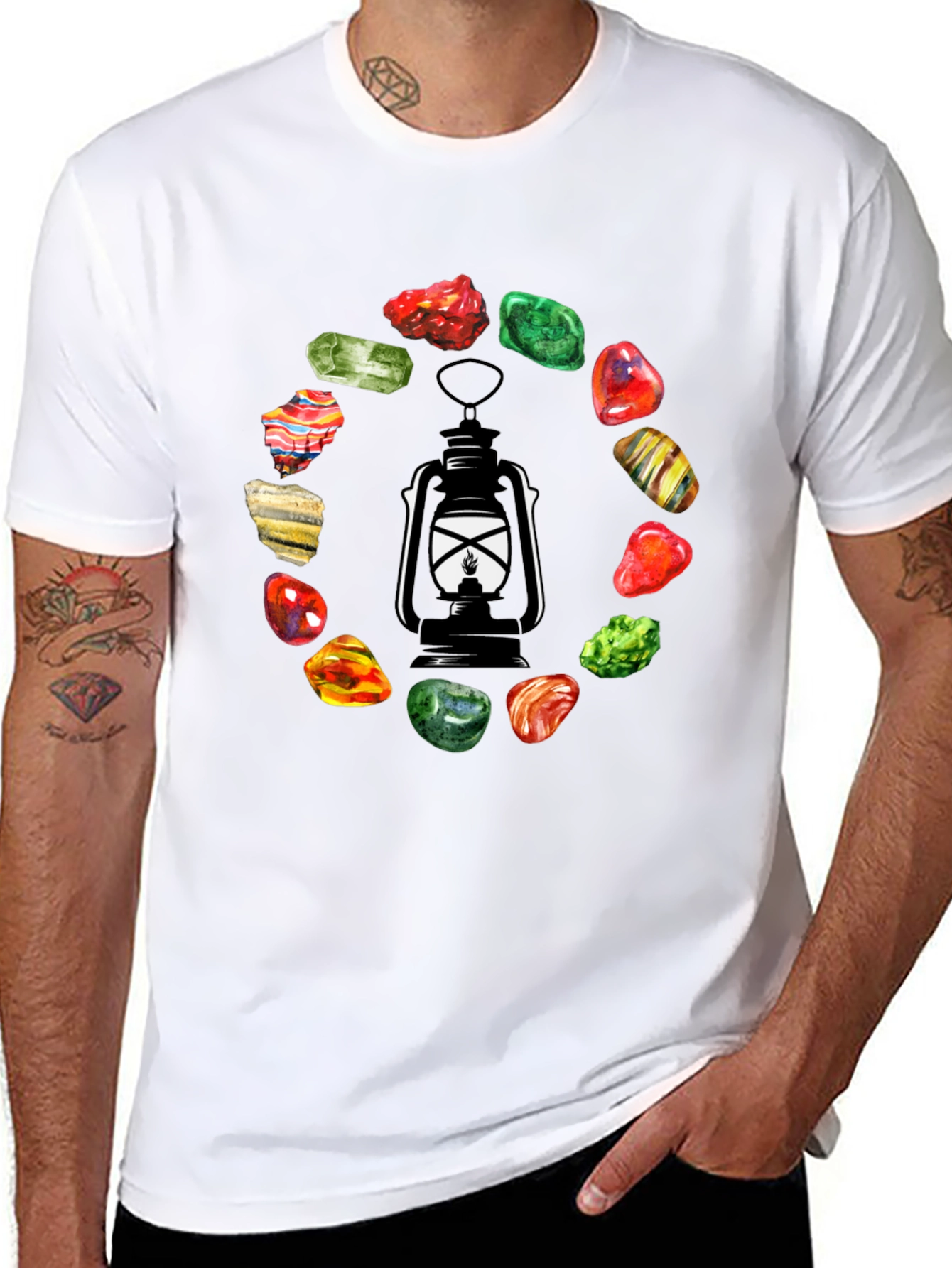 Lantern & Gemstone Circle Graphic Tee