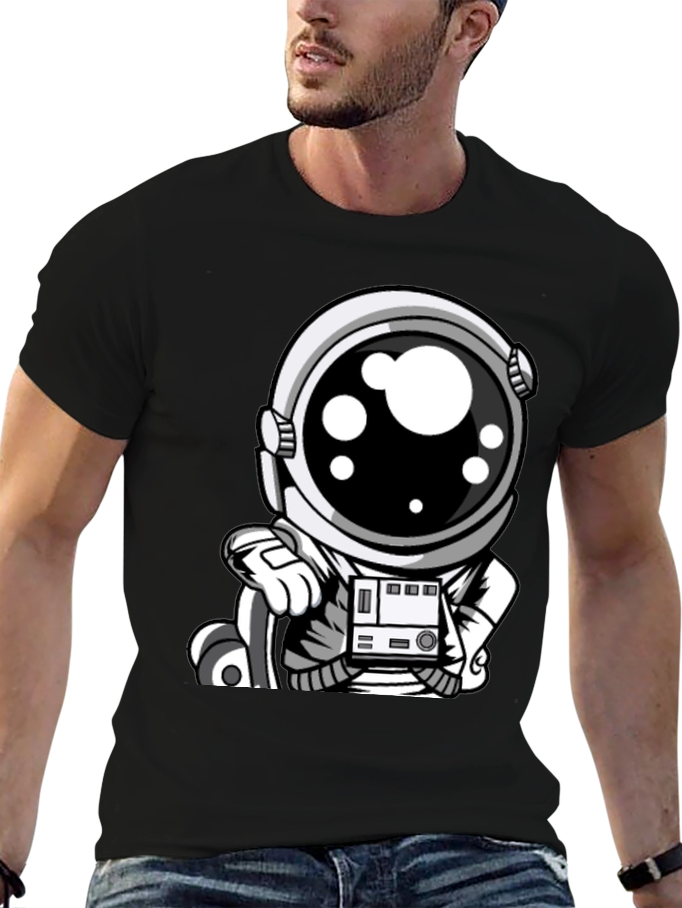 Astronaut Graphic Tee - Cool Space Design