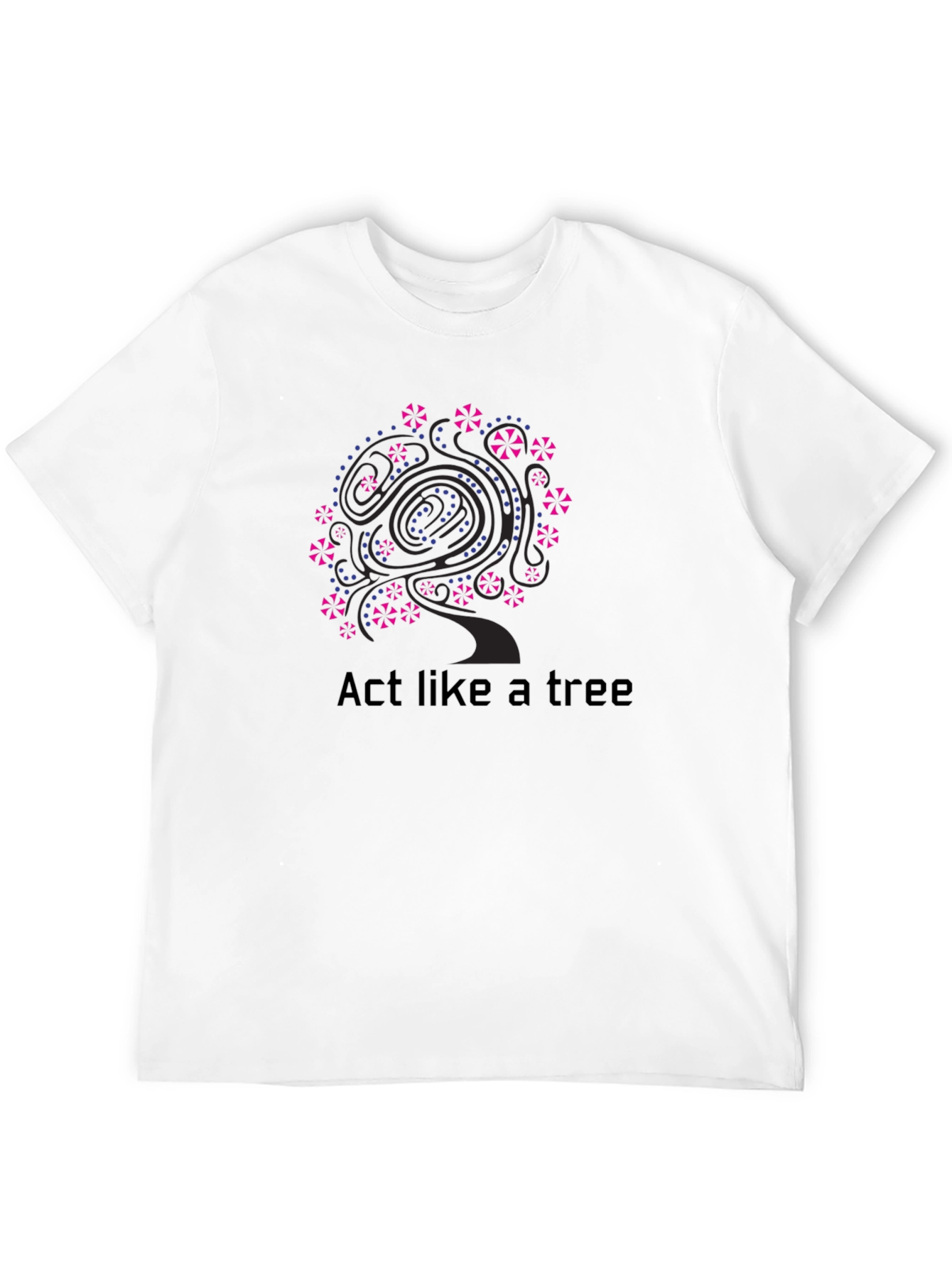Act Like A Tree Graphic T-Shirt - Black
