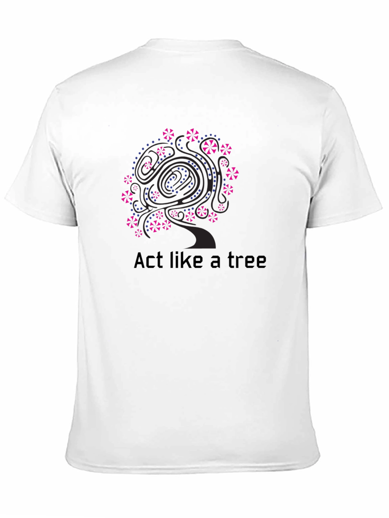 Act Like A Tree Graphic T-Shirt - Black
