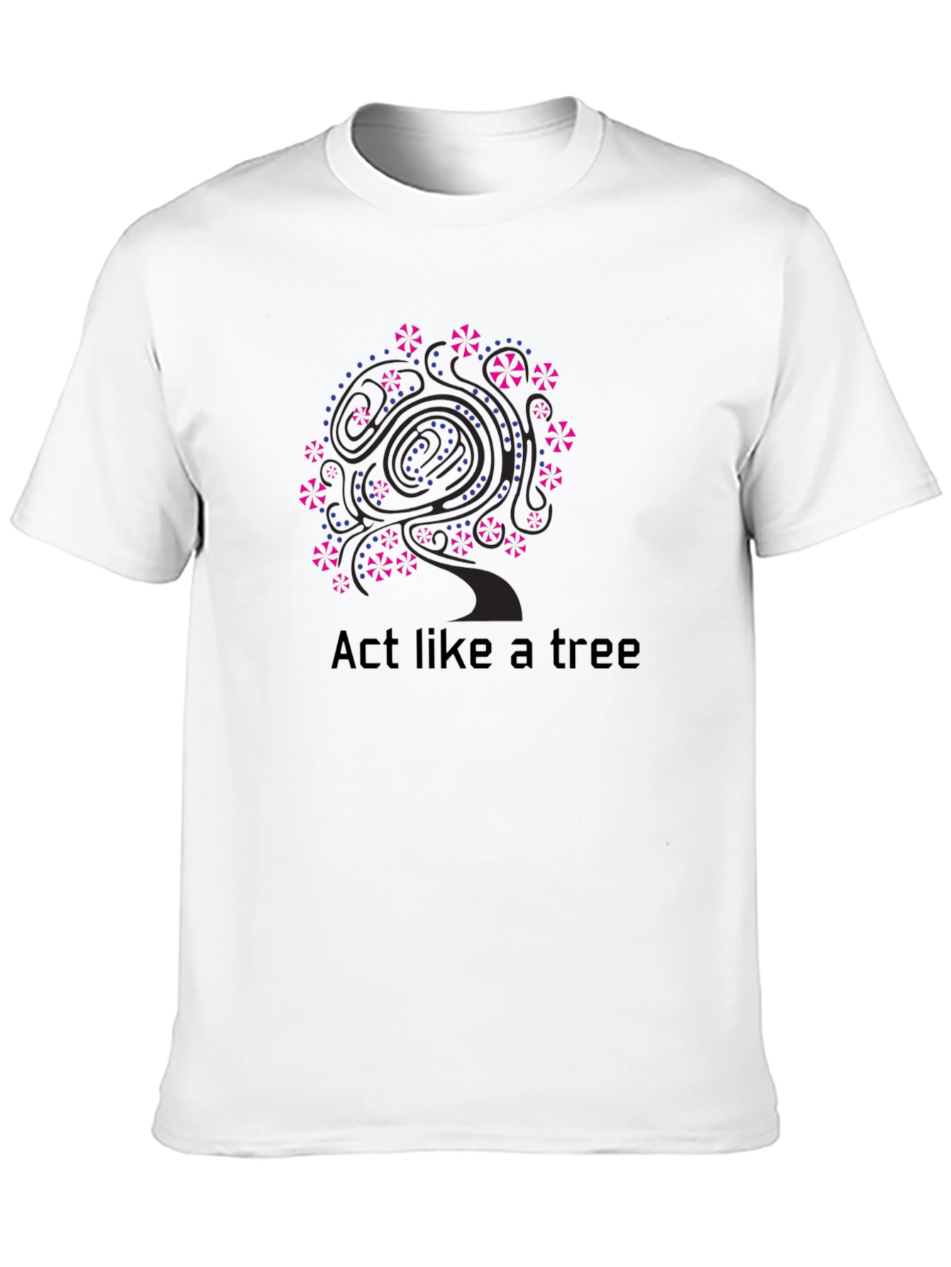 Act Like A Tree Graphic T-Shirt - Black