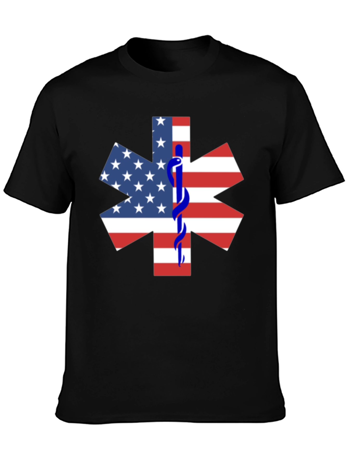 American Flag Star of Life EMT T-Shirt