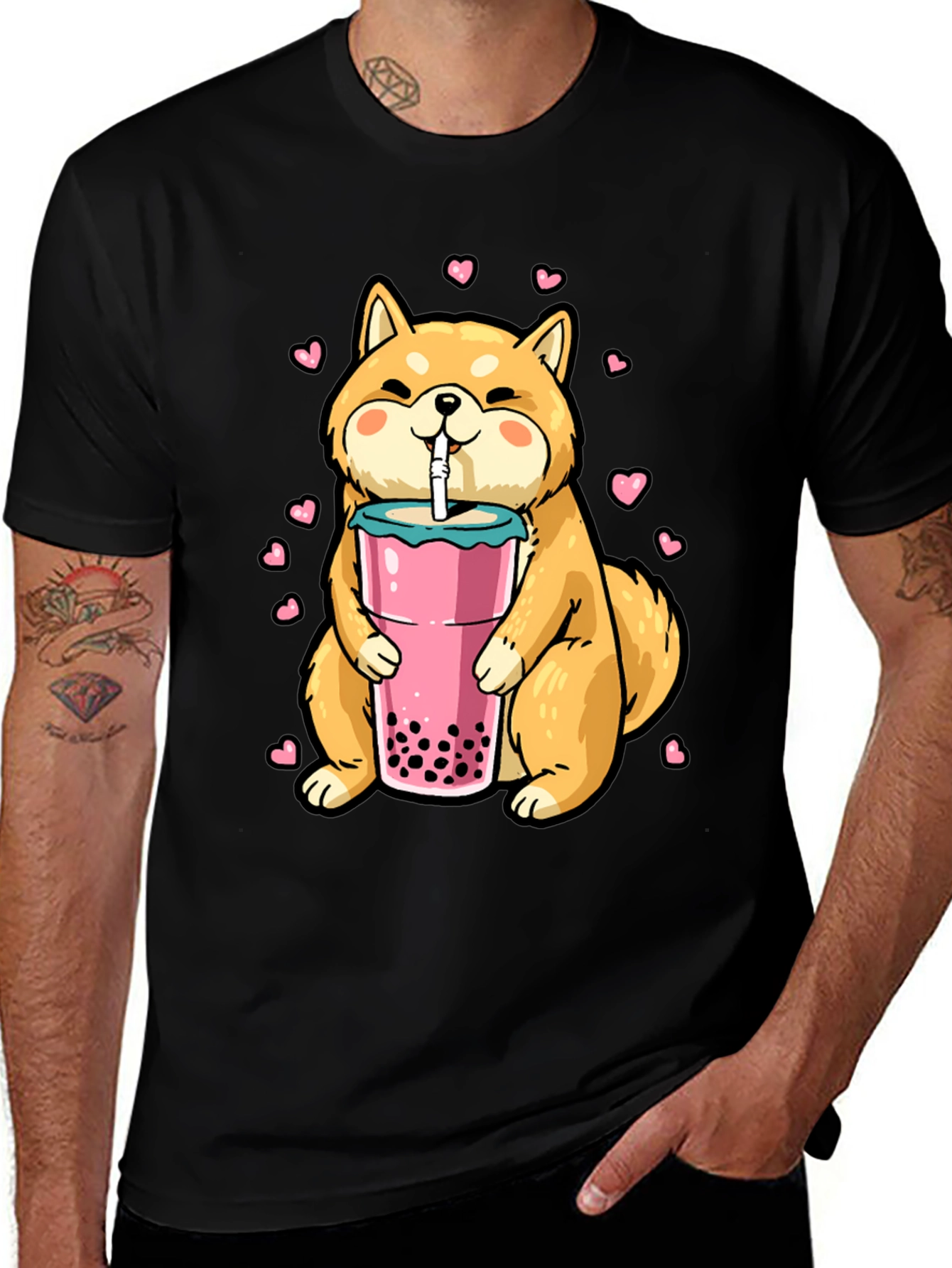 Shiba Inu Boba Tea Graphic Tee