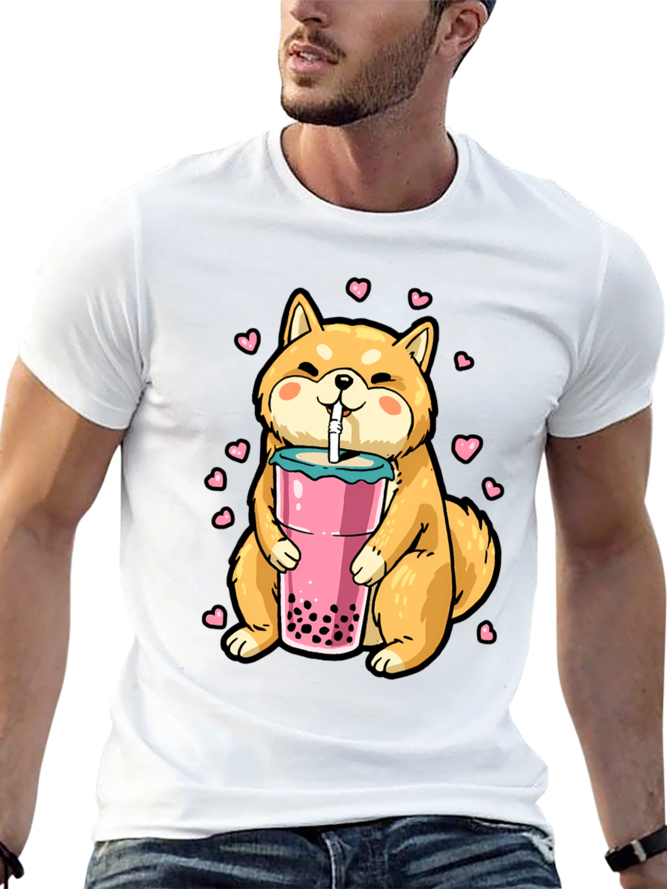 Shiba Inu Boba Tea Graphic Tee