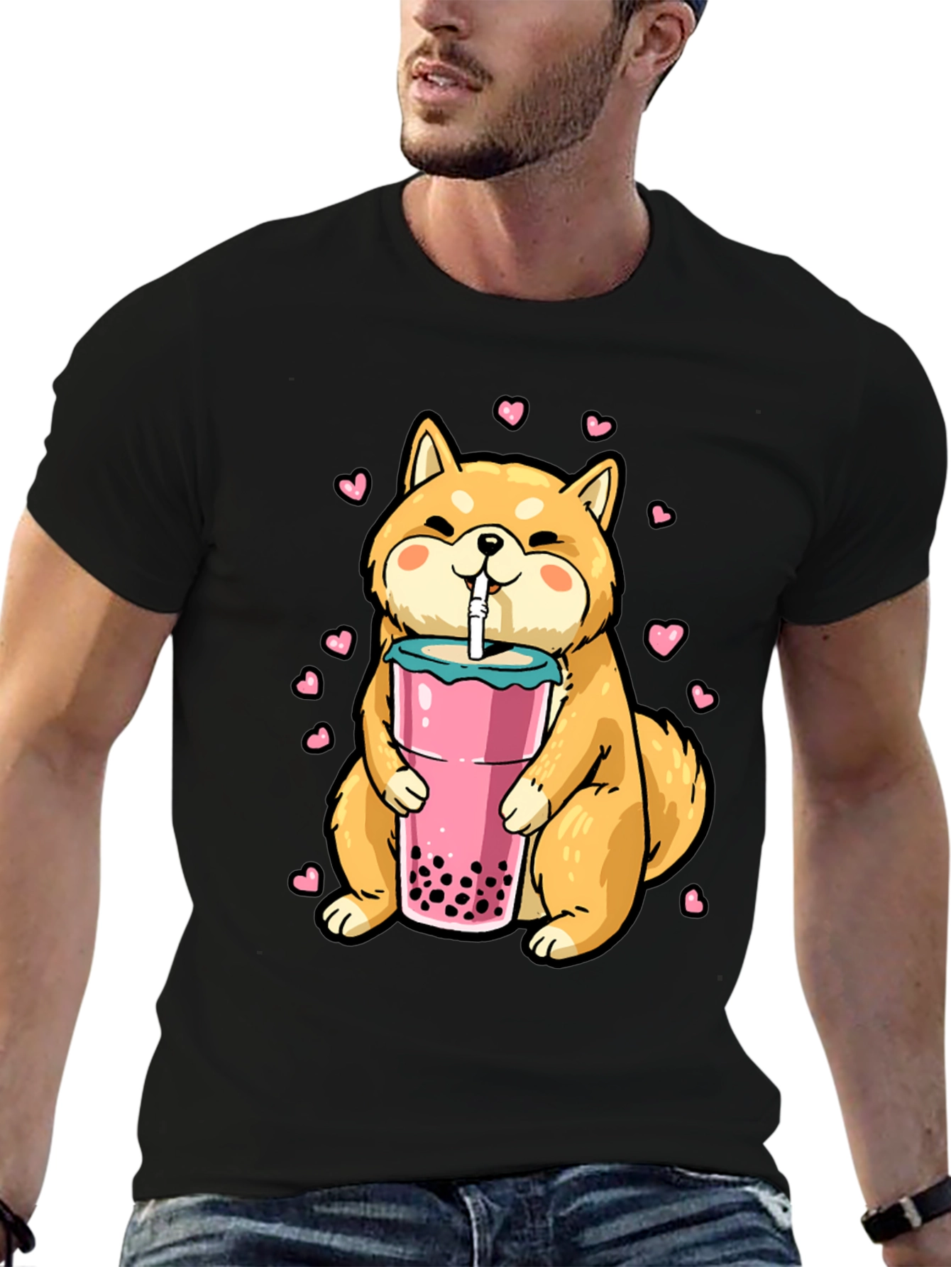 Shiba Inu Boba Tea Graphic Tee