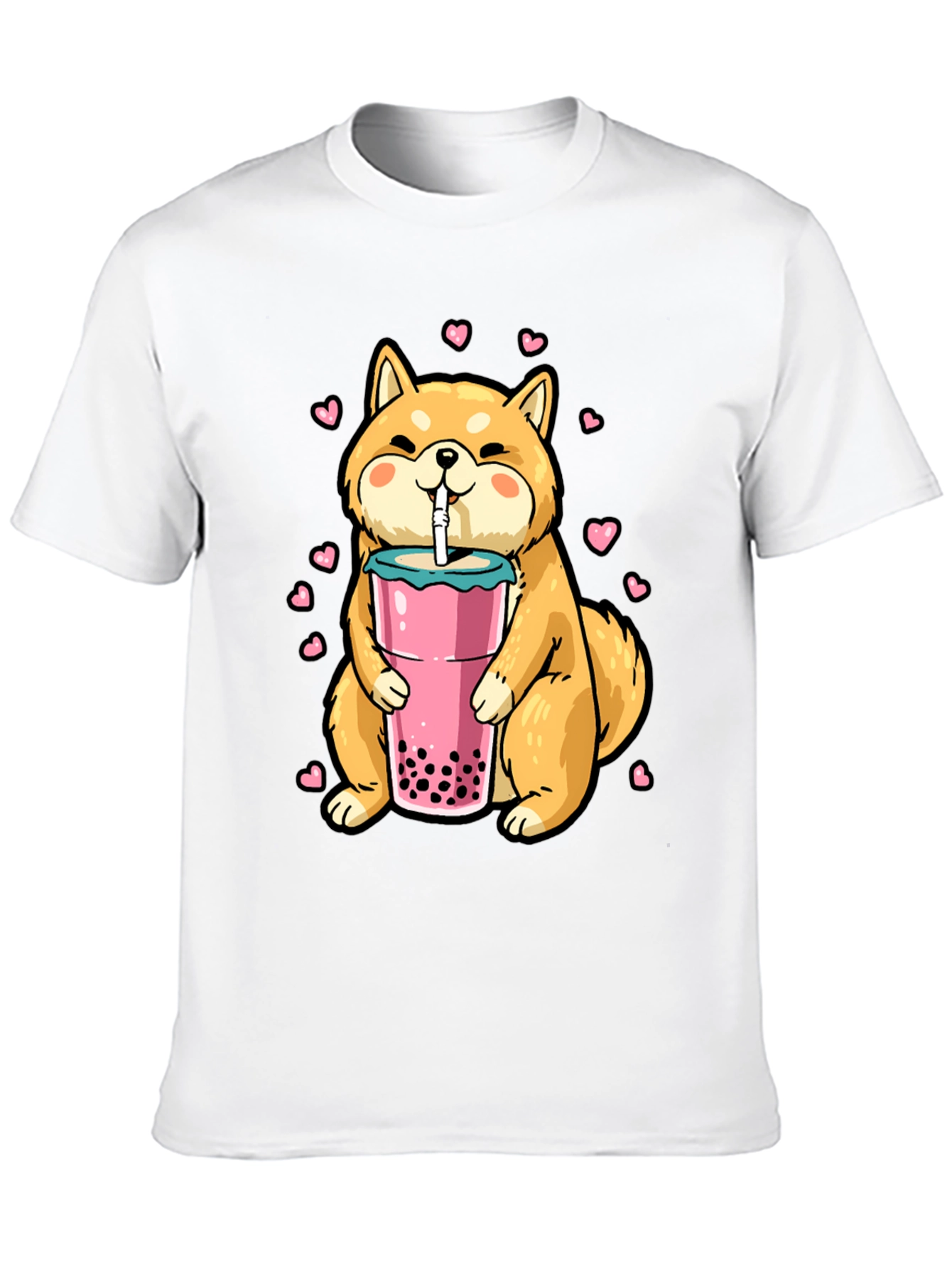 Shiba Inu Boba Tea Graphic Tee