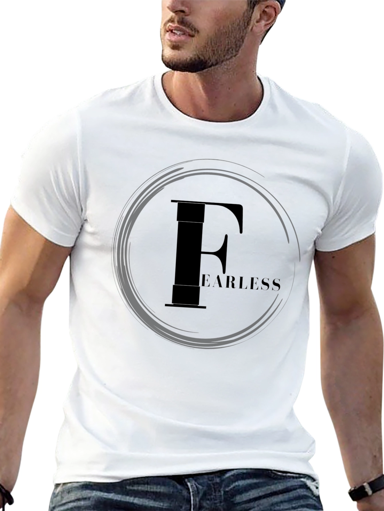 Fearless Graphic Print Black T-Shirt