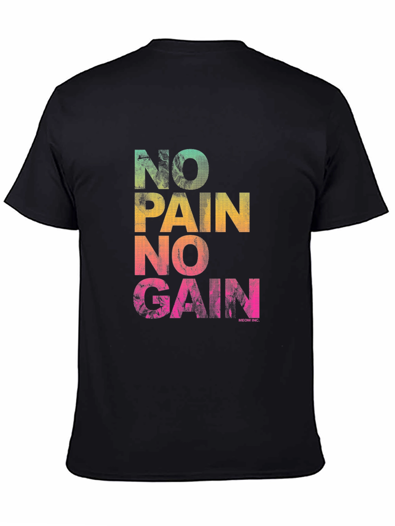 No Pain No Gain Graphic T-Shirt - Black