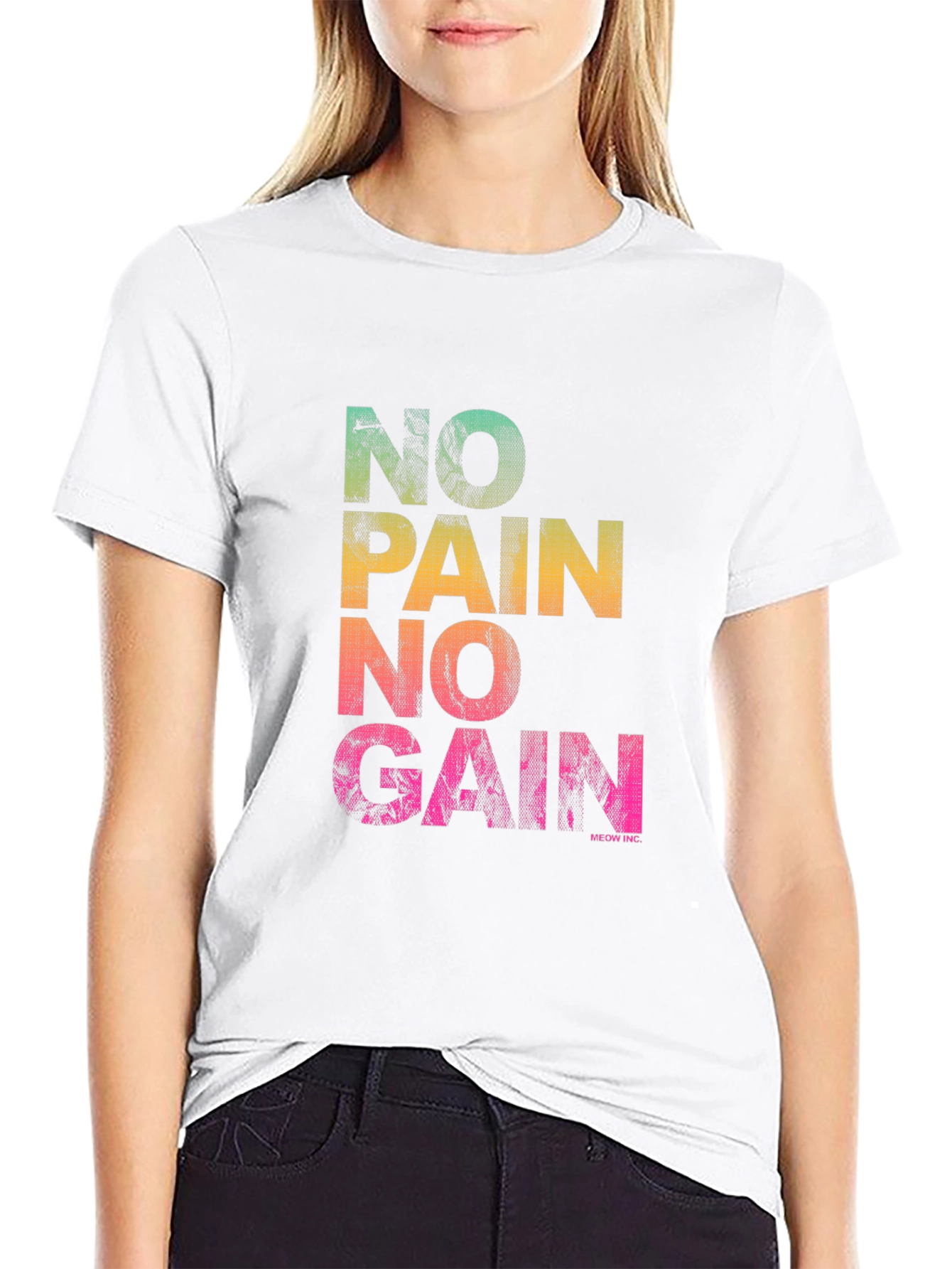 No Pain No Gain Graphic T-Shirt - Black