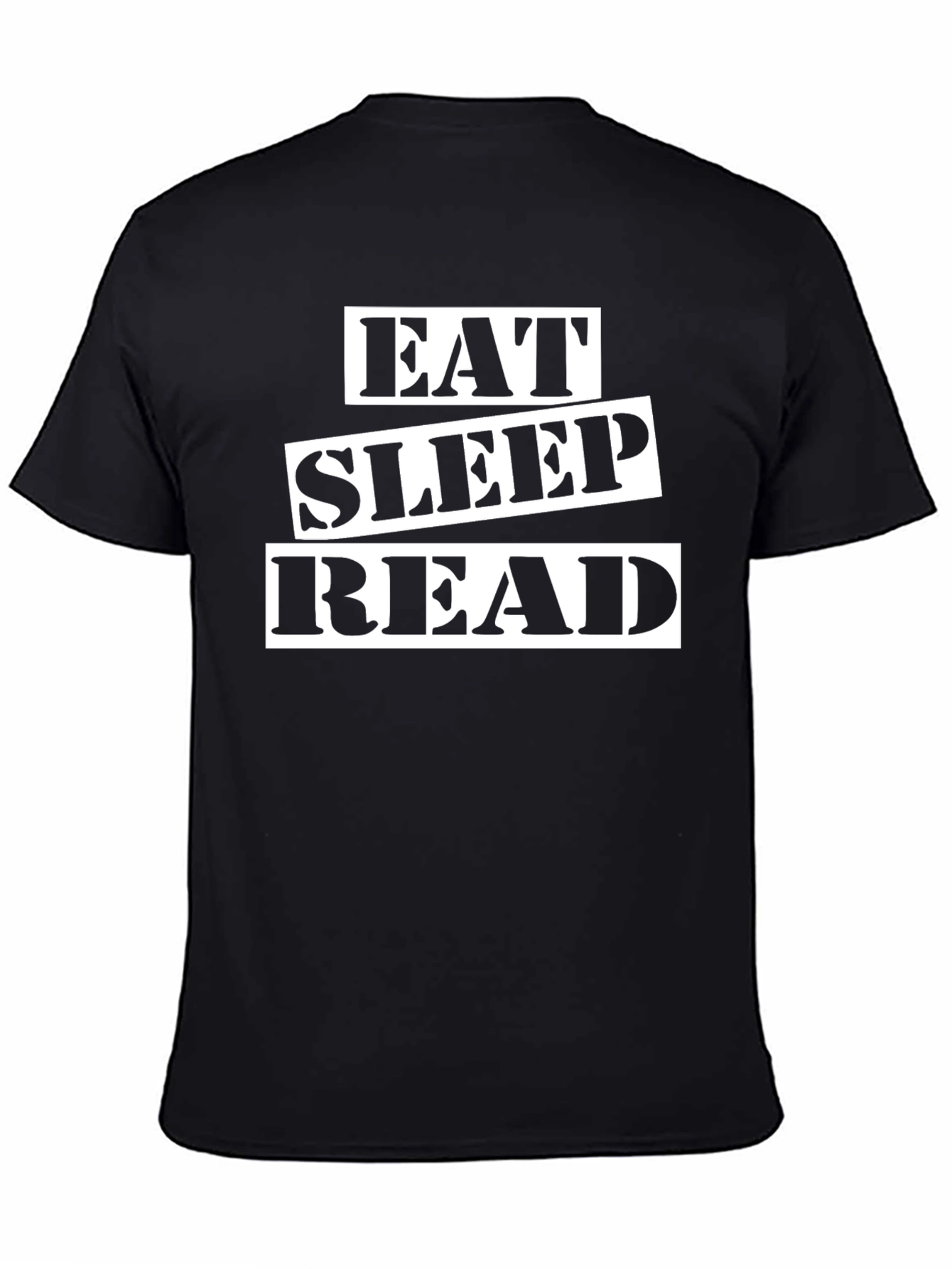 Eat Sleep Read Black Graphic Tee