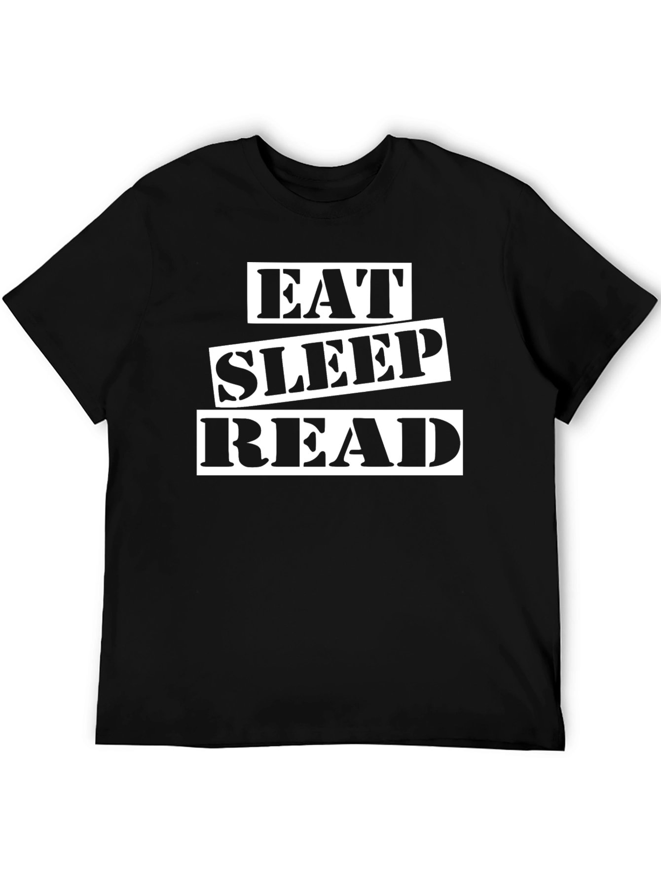 Eat Sleep Read Black Graphic Tee