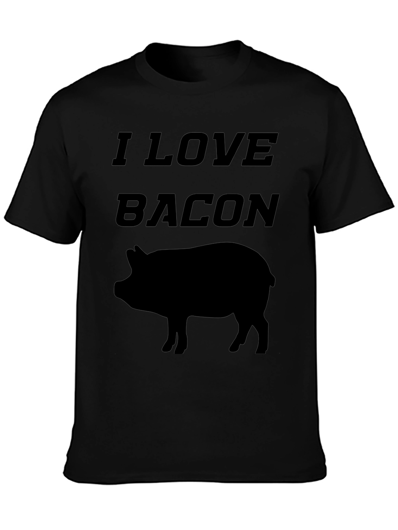 I Love Bacon Pig Graphic T-Shirt