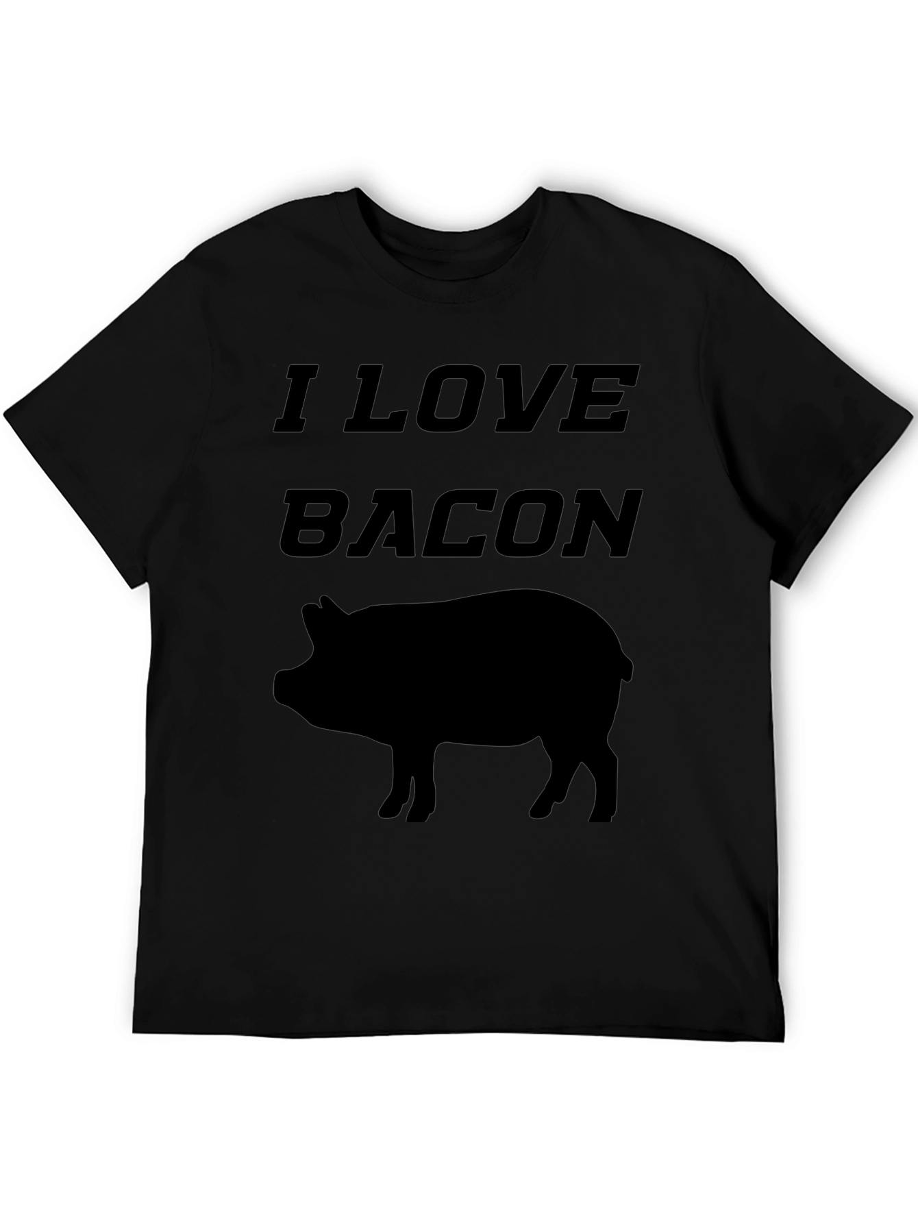 I Love Bacon Pig Graphic T-Shirt