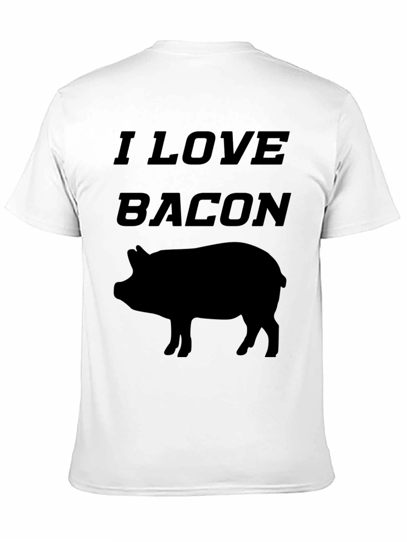 I Love Bacon Pig Graphic T-Shirt