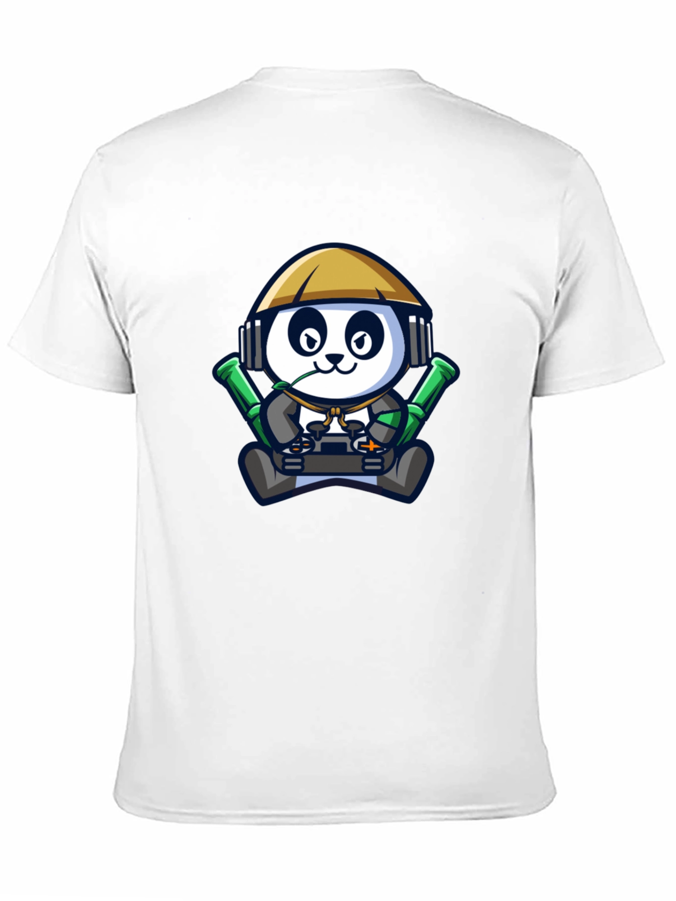 Cool Panda Gamer Black T-Shirt