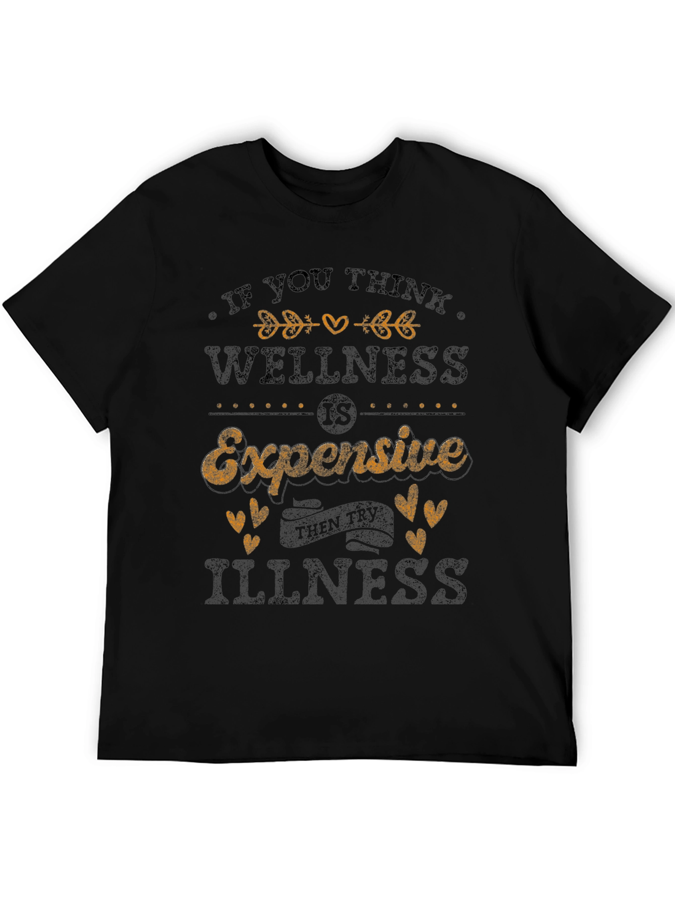 Wellness Expensive Quote Graphic Tee - Black