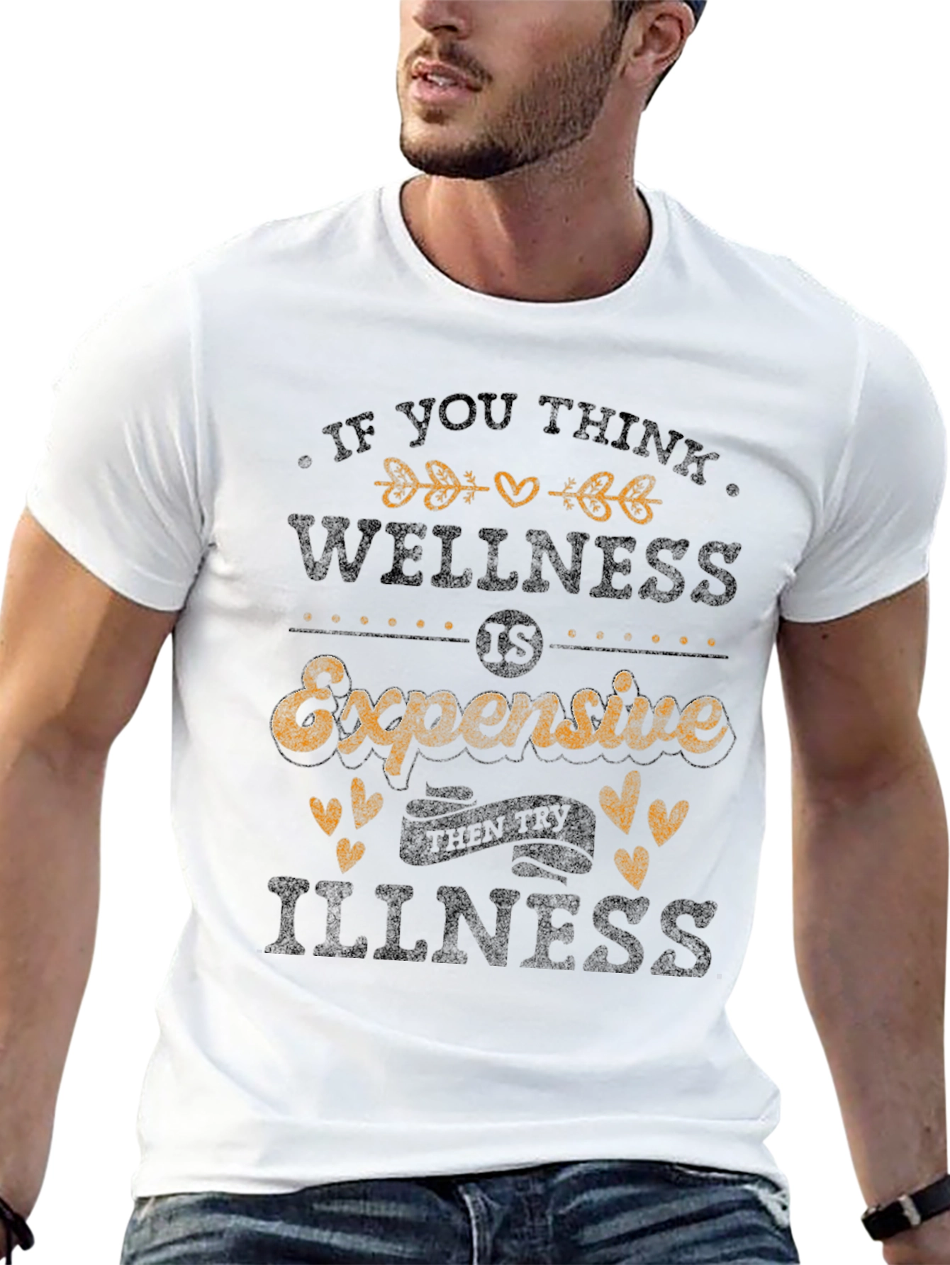 Wellness Expensive Quote Graphic Tee - Black
