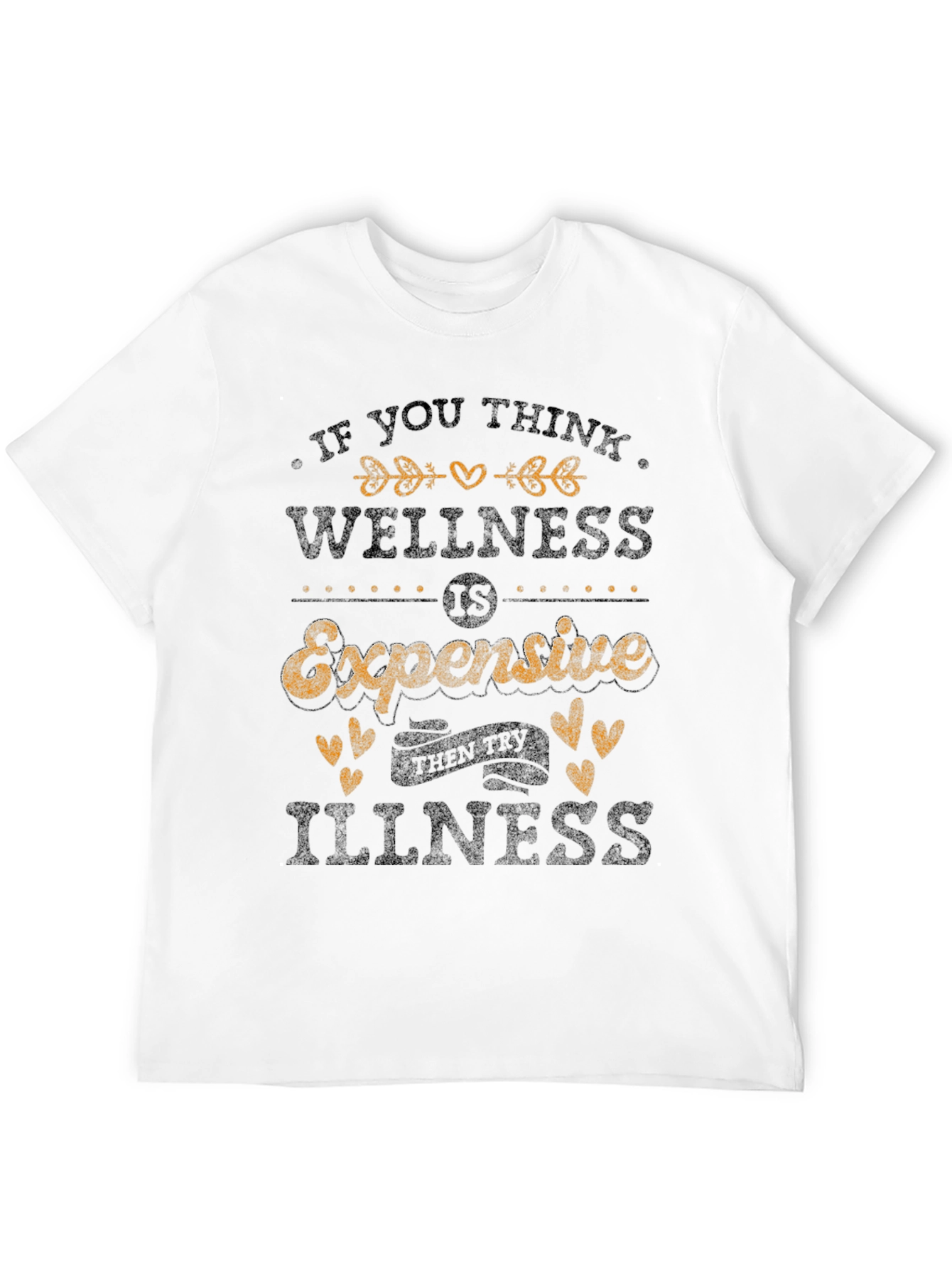 Wellness Expensive Quote Graphic Tee - Black