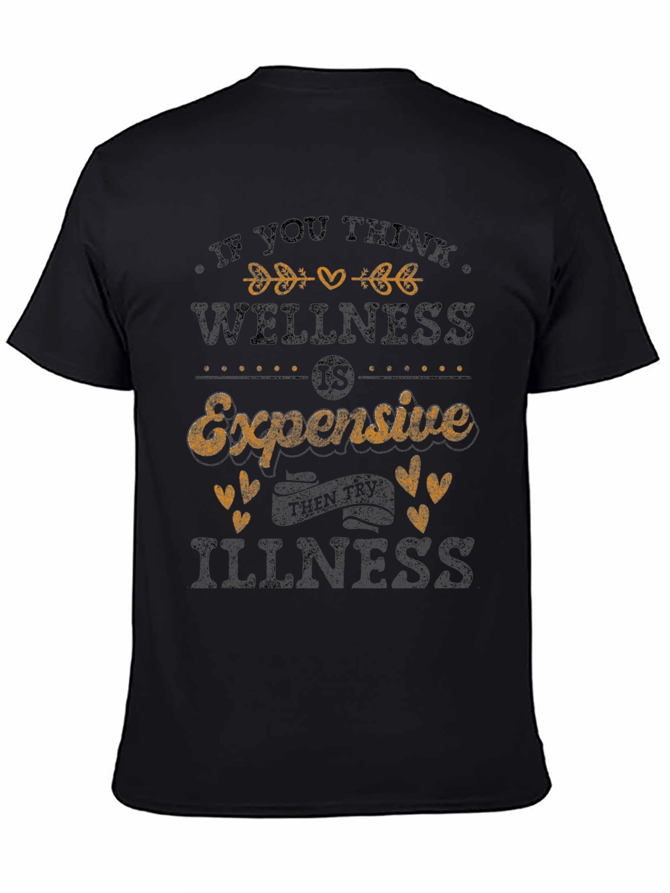 Wellness Expensive Quote Graphic Tee - Black
