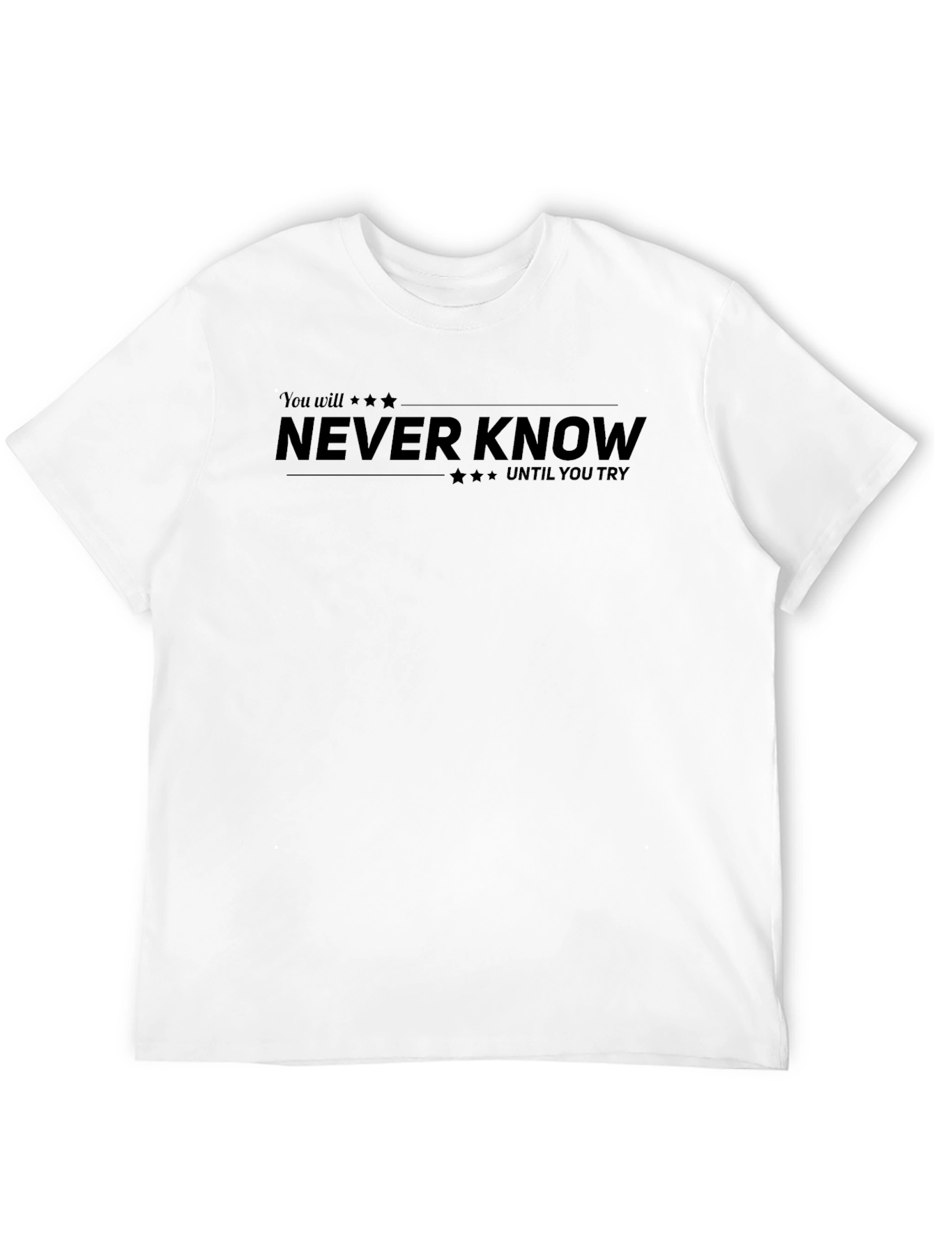 Never Know Black T-Shirt - Inspiring Graphic Tee
