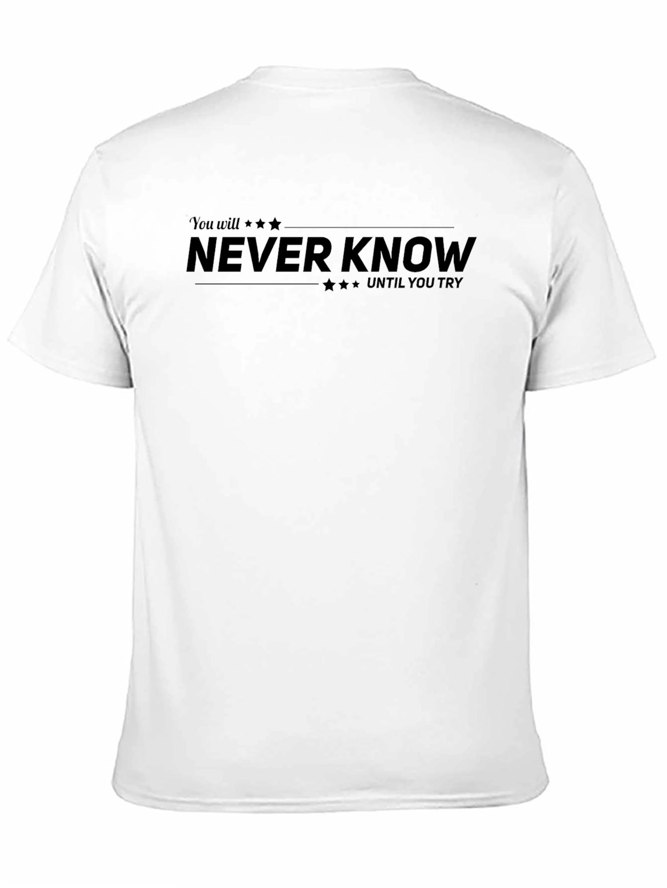 Never Know Black T-Shirt - Inspiring Graphic Tee