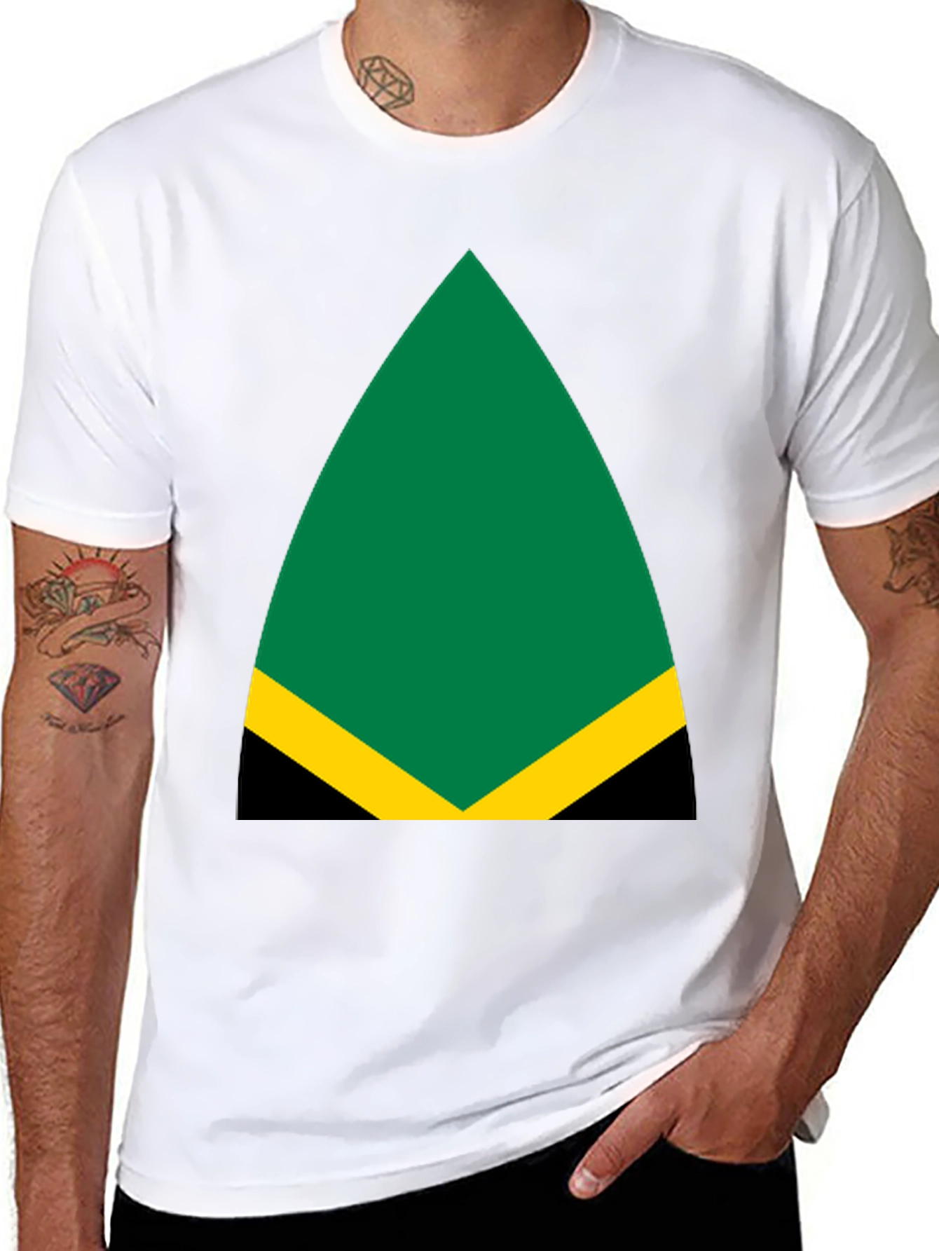 Jamaica Flag Inspired Graphic Tee