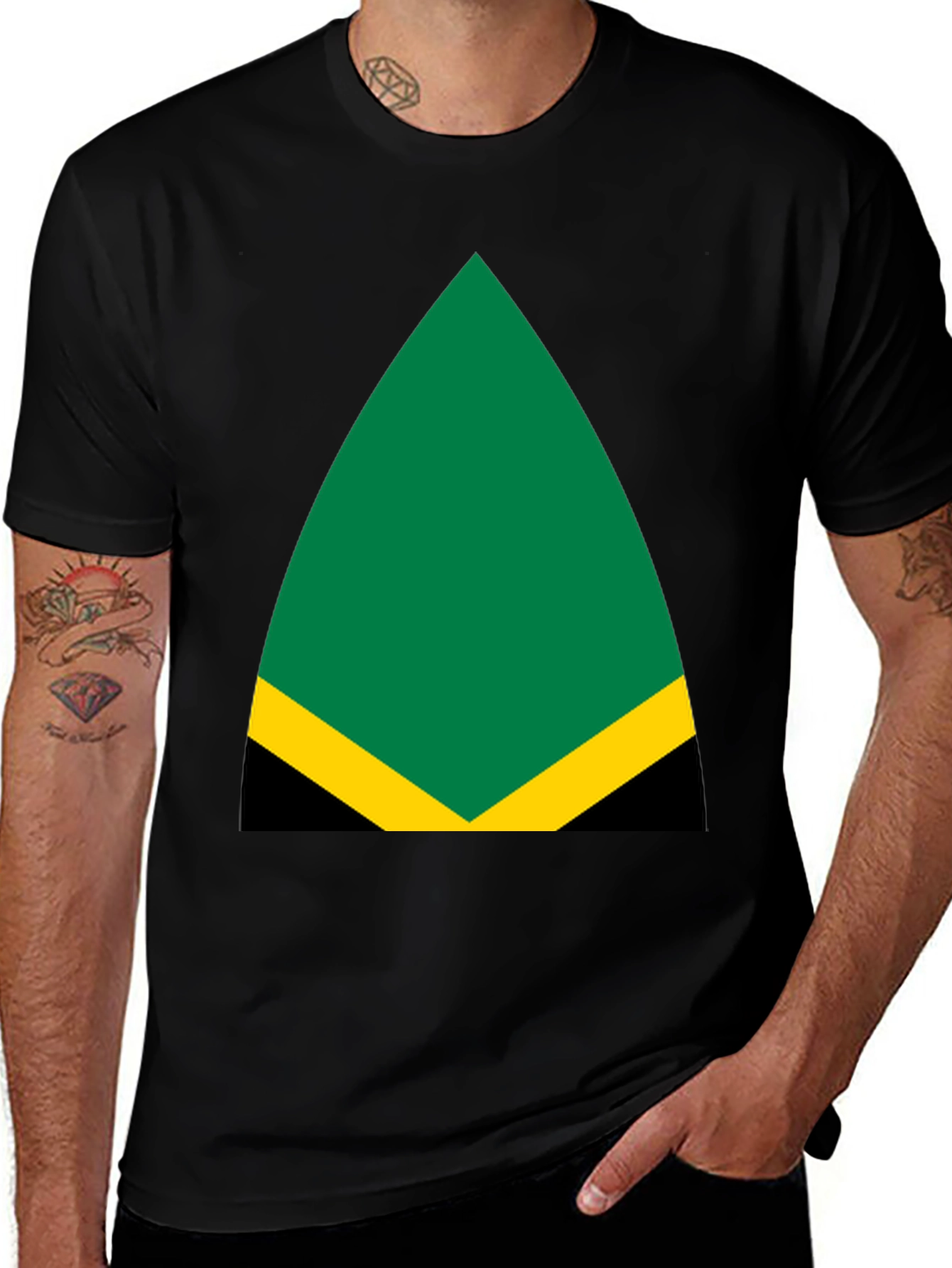 Jamaica Flag Inspired Graphic Tee