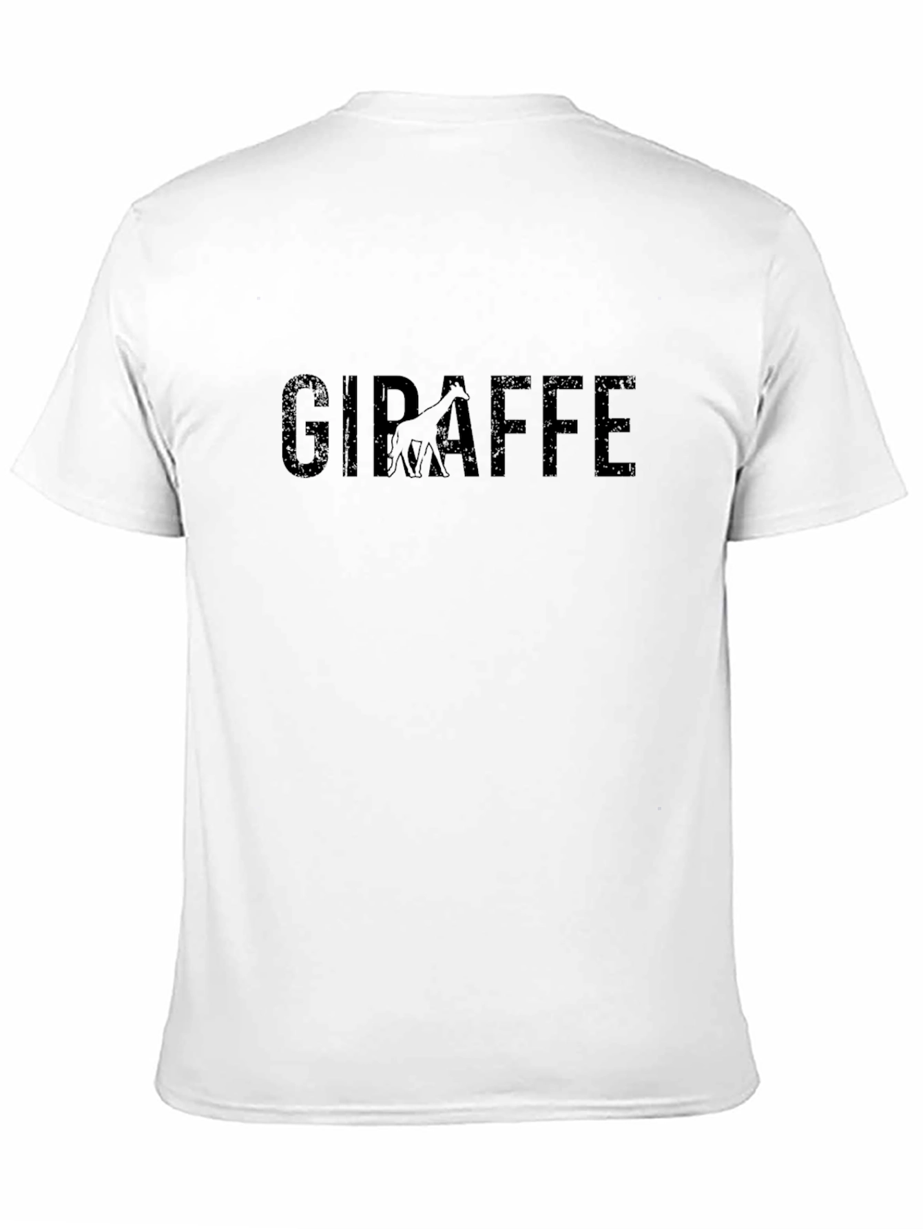 Giraffe Graphic Print Black T-Shirt