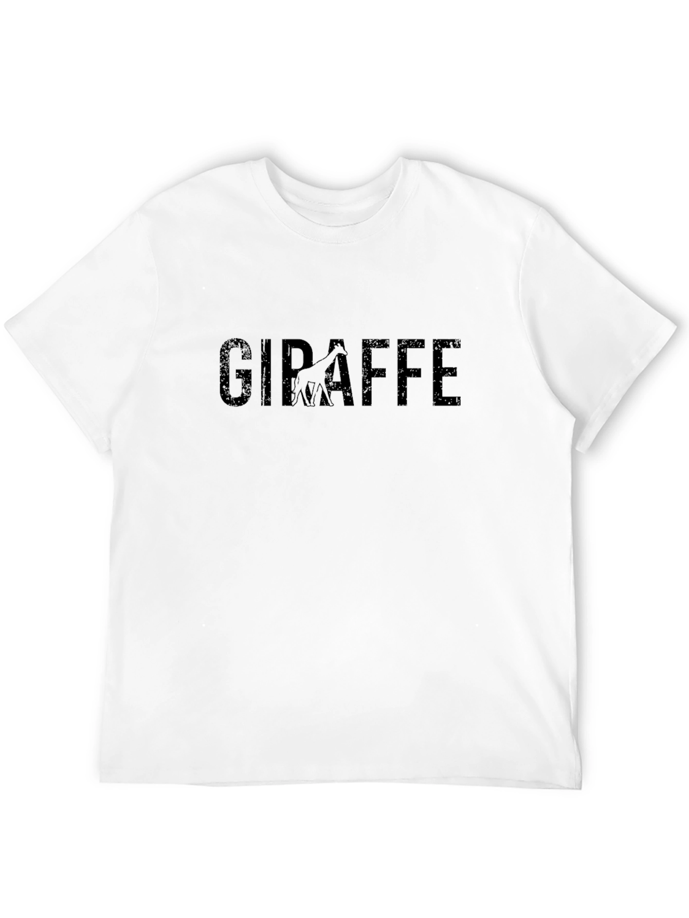 Giraffe Graphic Print Black T-Shirt