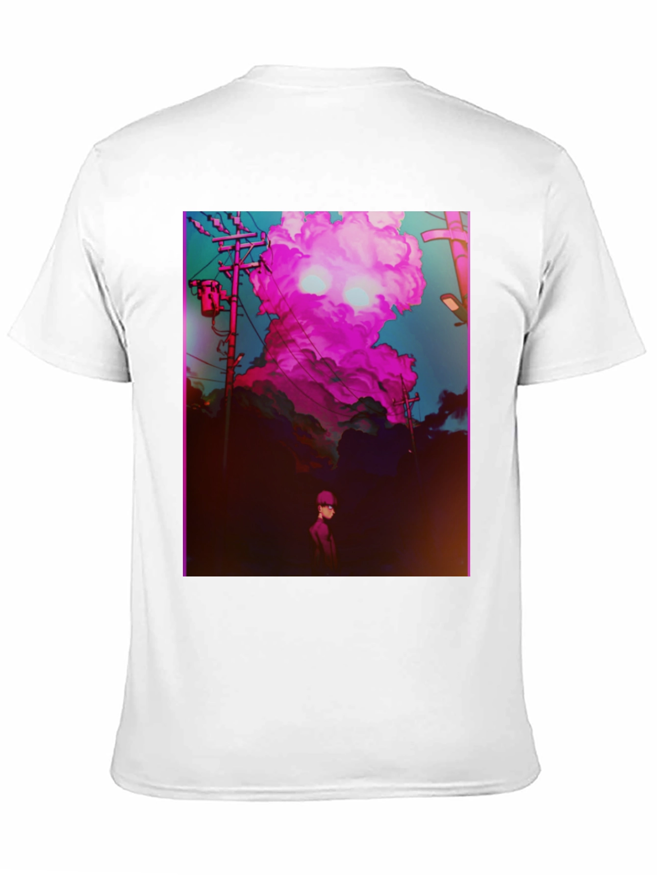 Anime Pink Cloud Graphic Tee