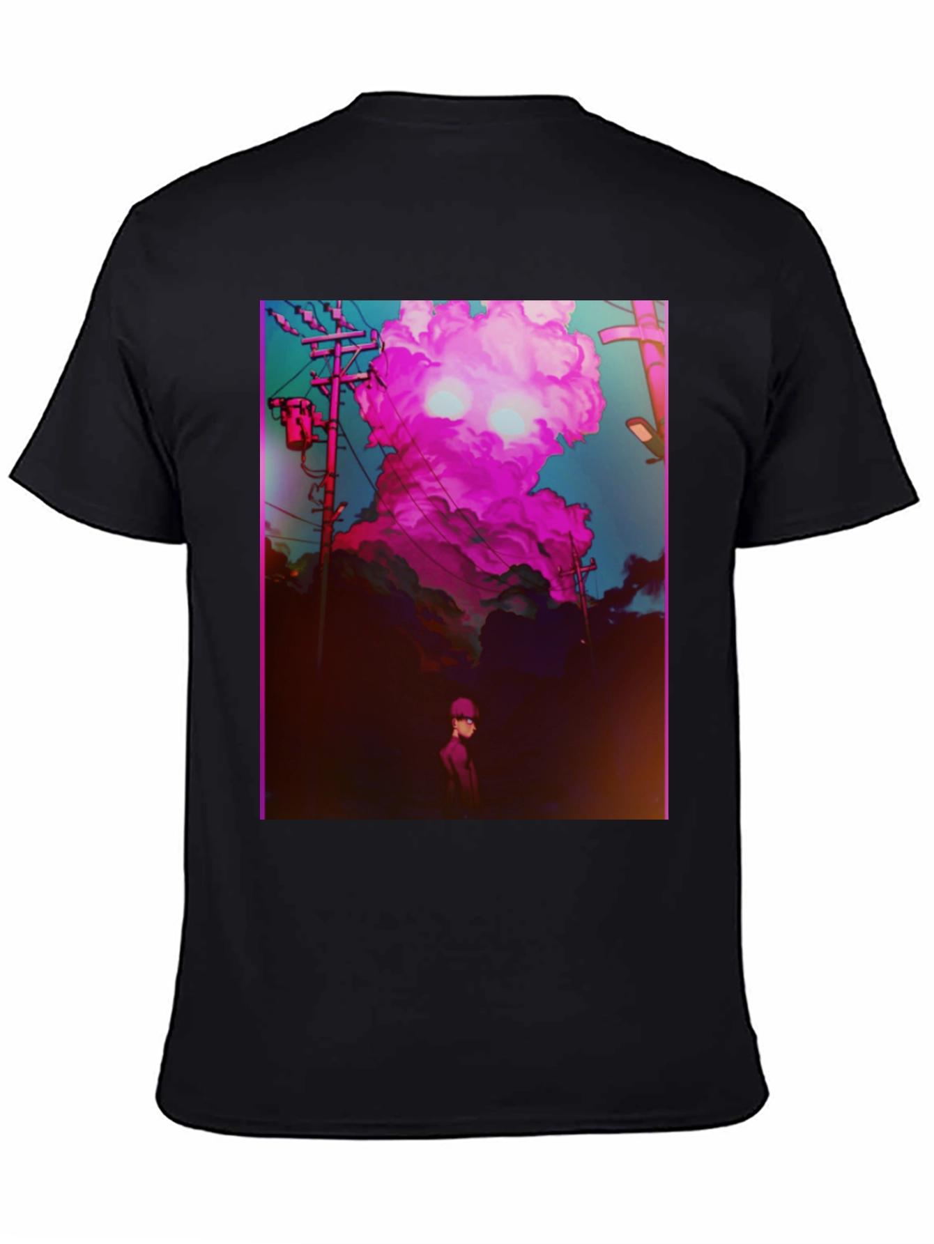 Anime Pink Cloud Graphic Tee