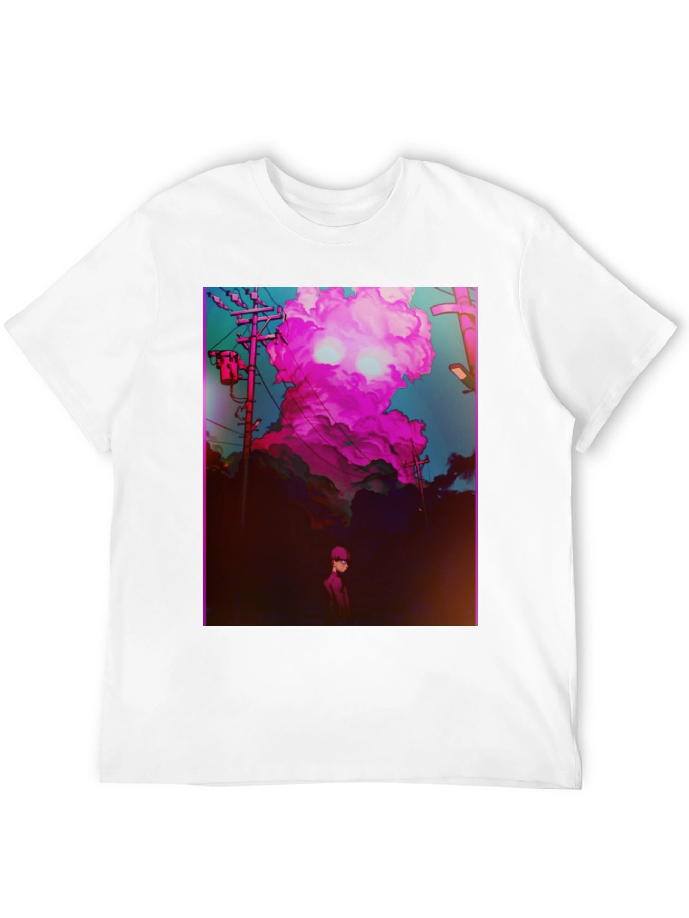 Anime Pink Cloud Graphic Tee