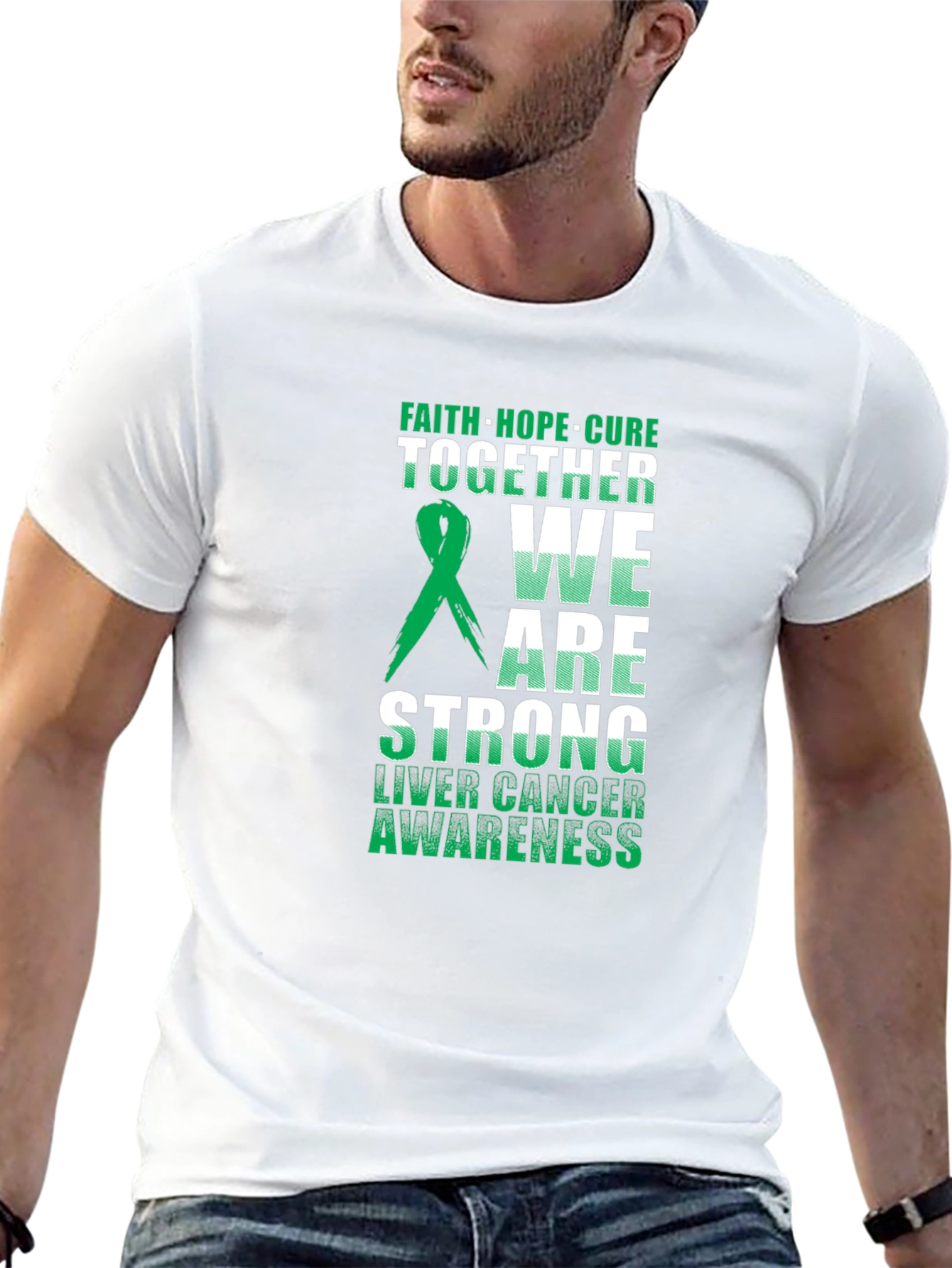Liver Cancer Awareness T-Shirt - Faith Hope Cure