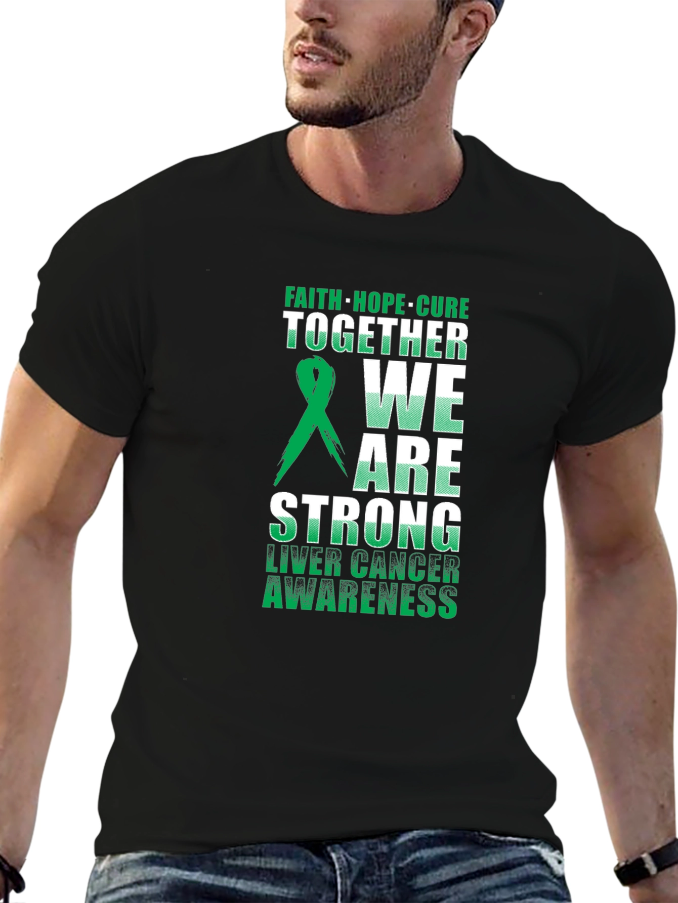 Liver Cancer Awareness T-Shirt - Faith Hope Cure