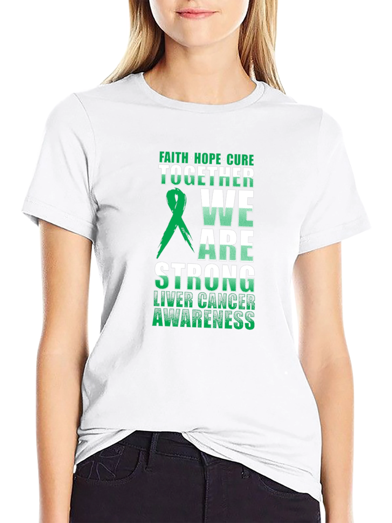 Liver Cancer Awareness T-Shirt - Faith Hope Cure