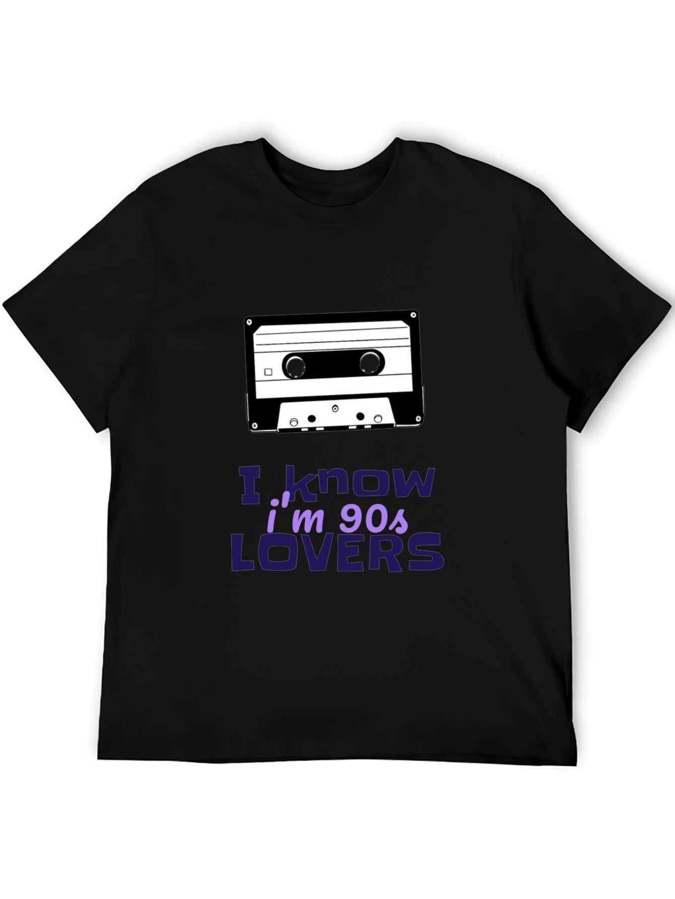 I Know Im 90s Lovers Cassette Tape Black T-Shirt