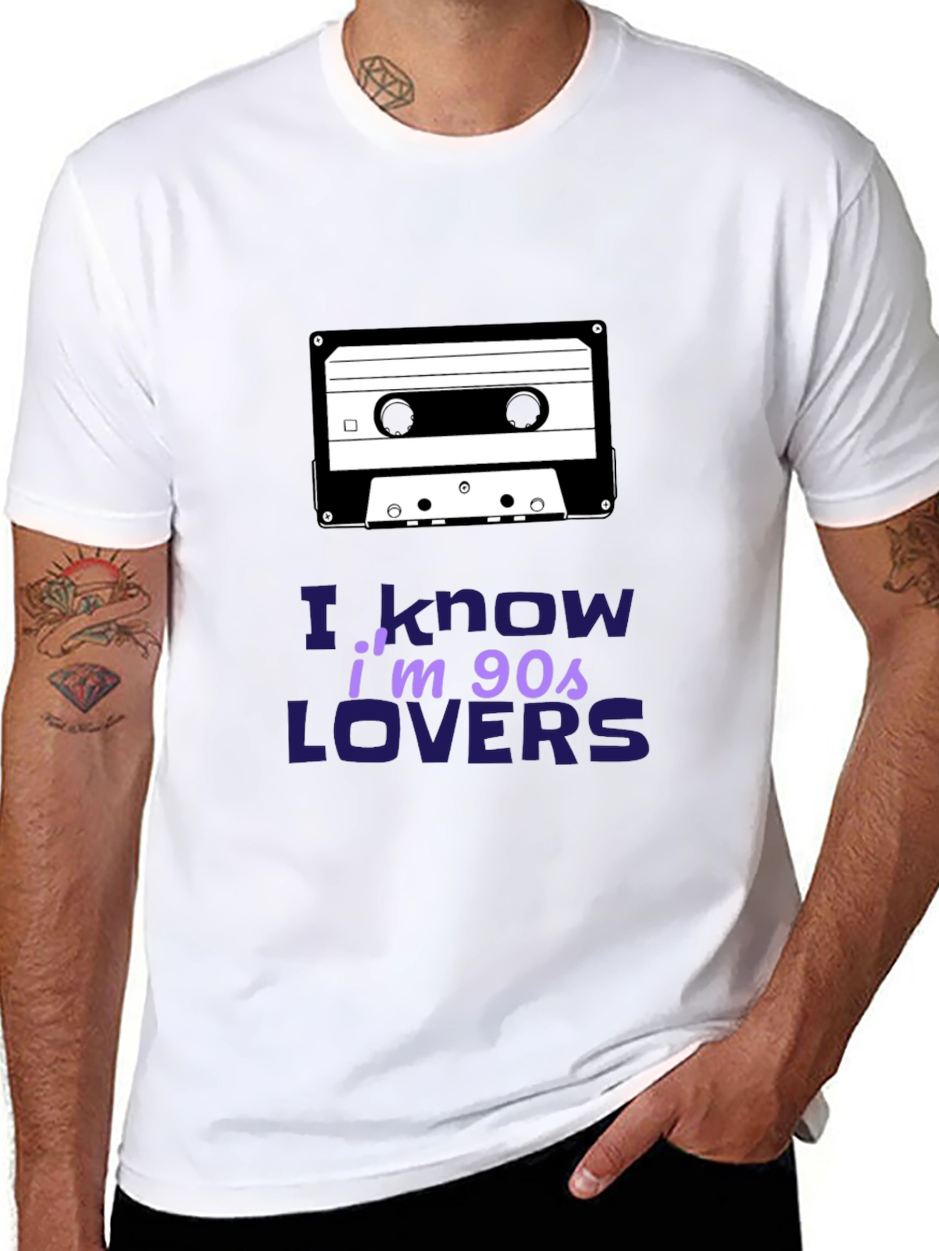 I Know Im 90s Lovers Cassette Tape Black T-Shirt