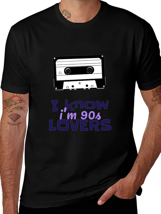 I Know Im 90s Lovers Cassette Tape Black T-Shirt