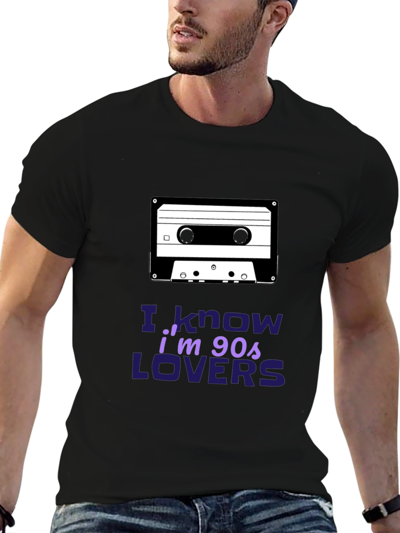 I Know Im 90s Lovers Cassette Tape Black T-Shirt
