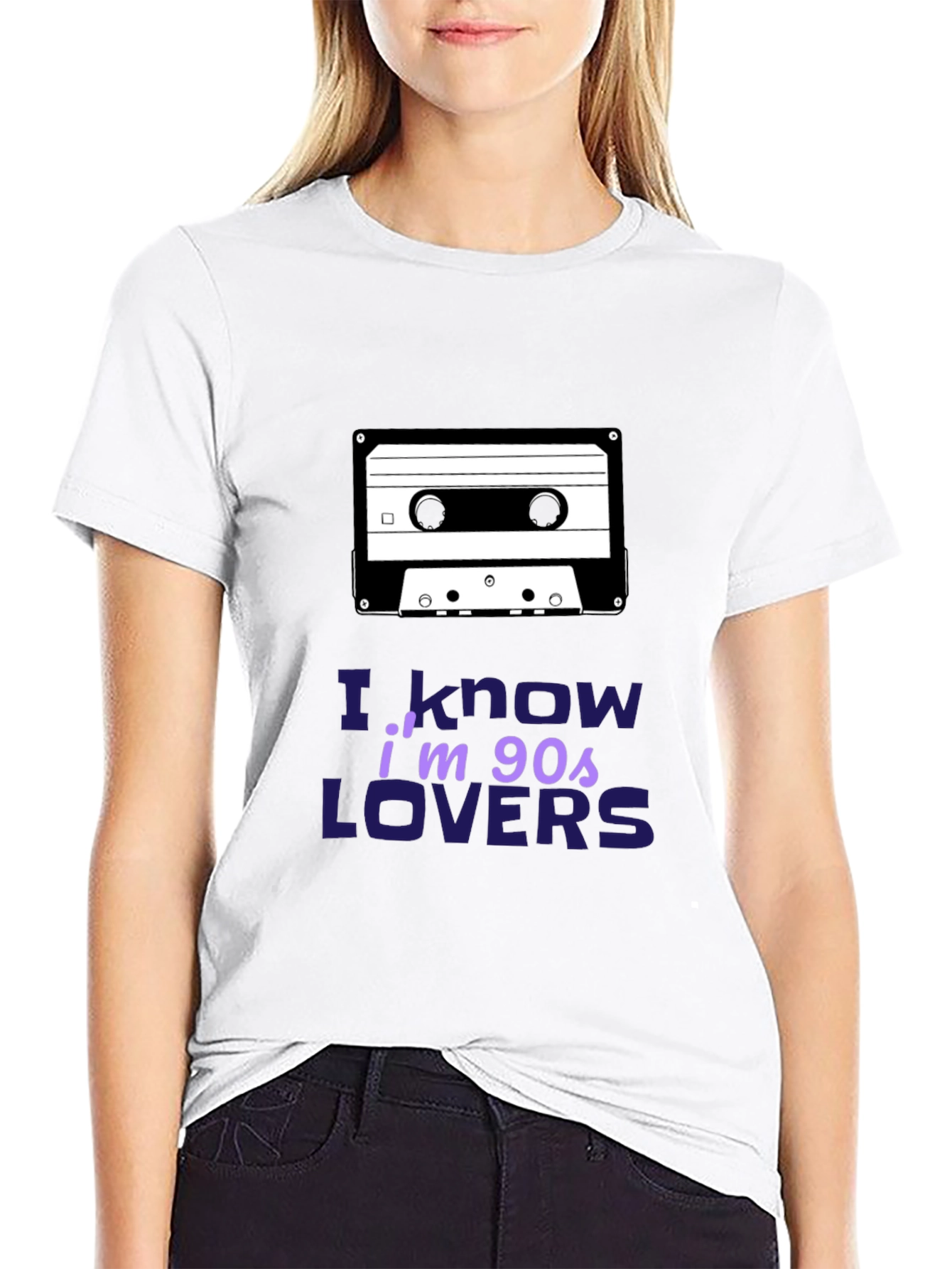 I Know Im 90s Lovers Cassette Tape Black T-Shirt