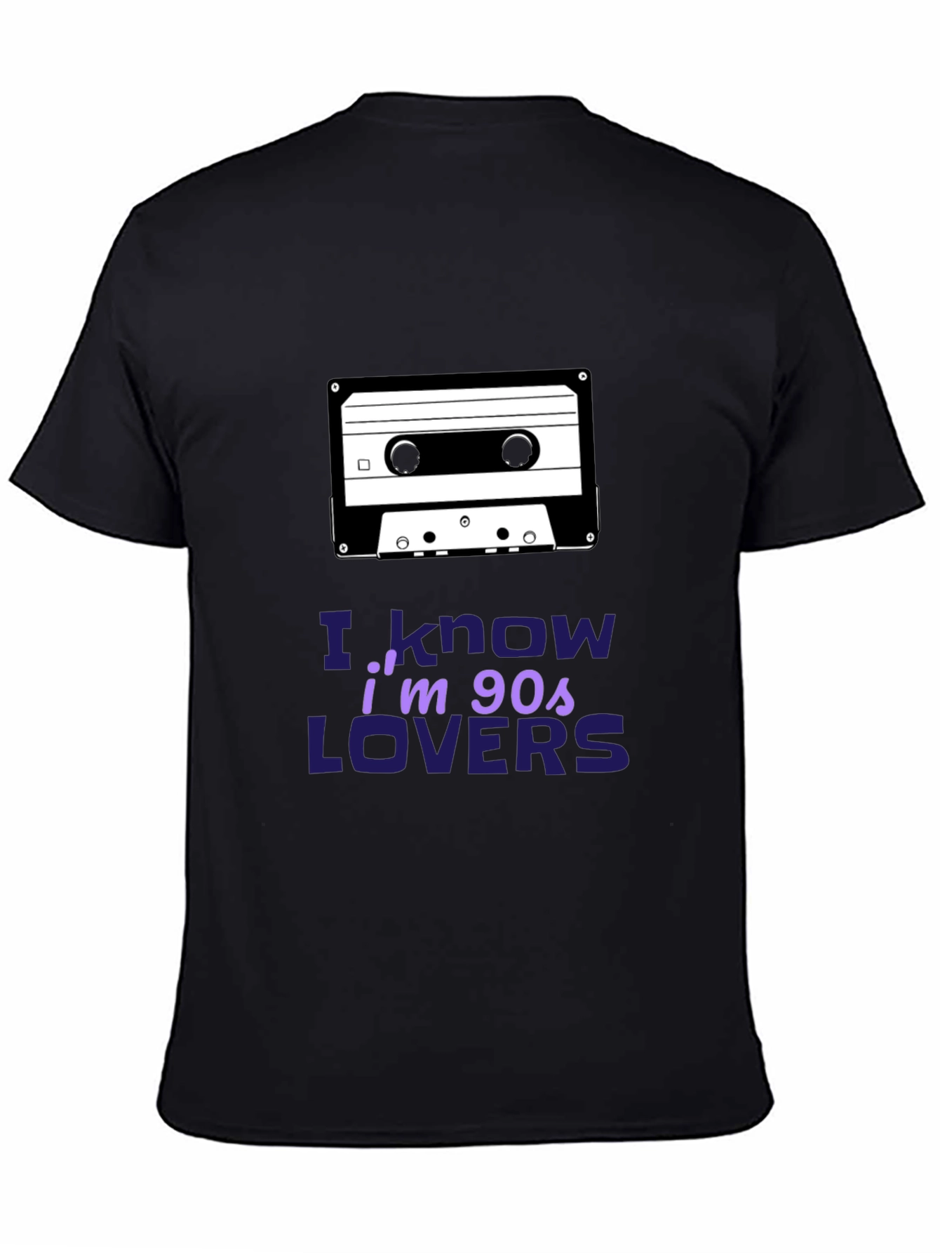 I Know Im 90s Lovers Cassette Tape Black T-Shirt